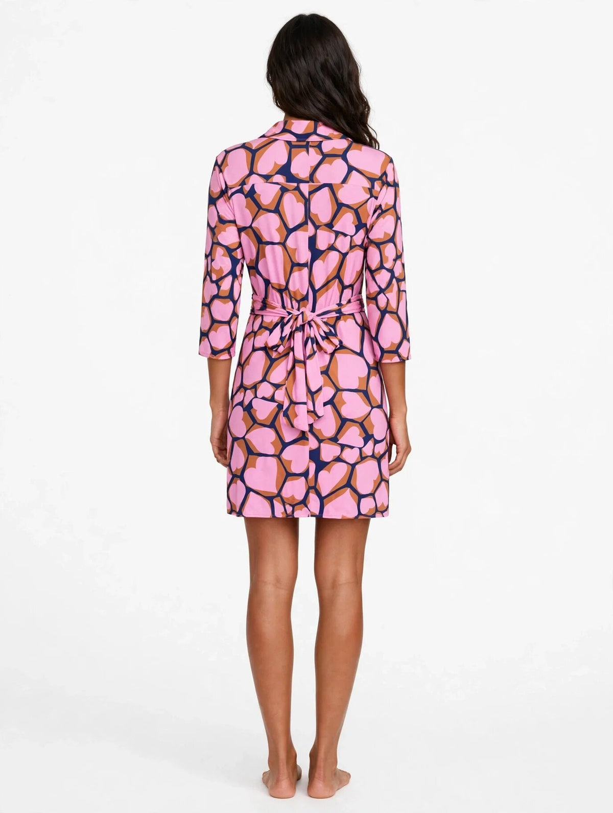 Model Back: Rio De Sol Shirtdress Amore-Pink Chemise