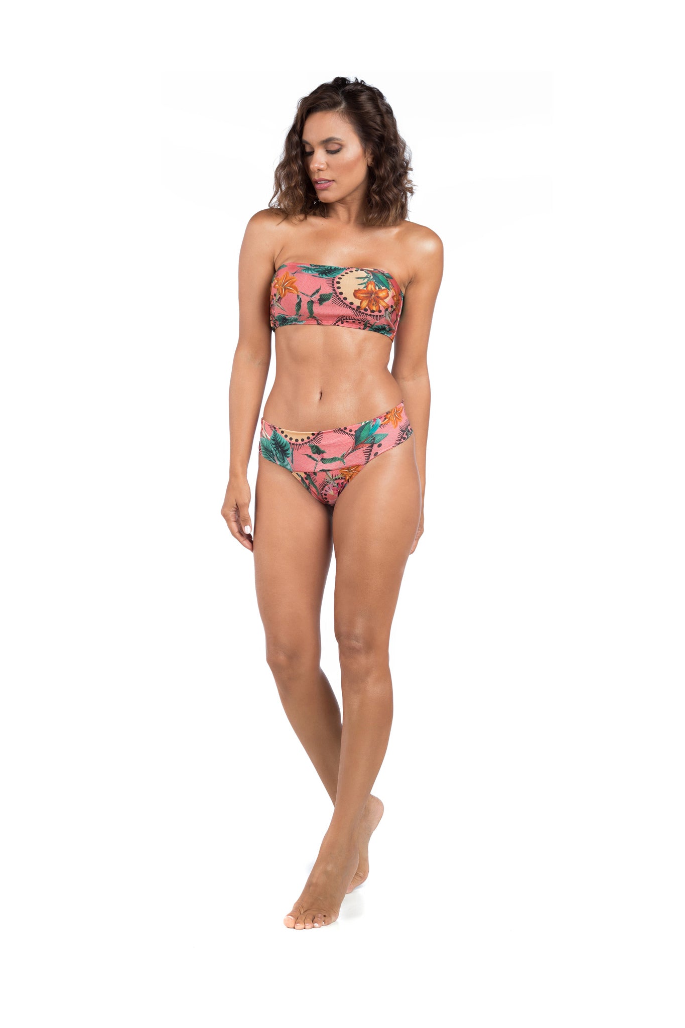 Image 03: La Playa Bottom Bottom Faixa Floral Rosa