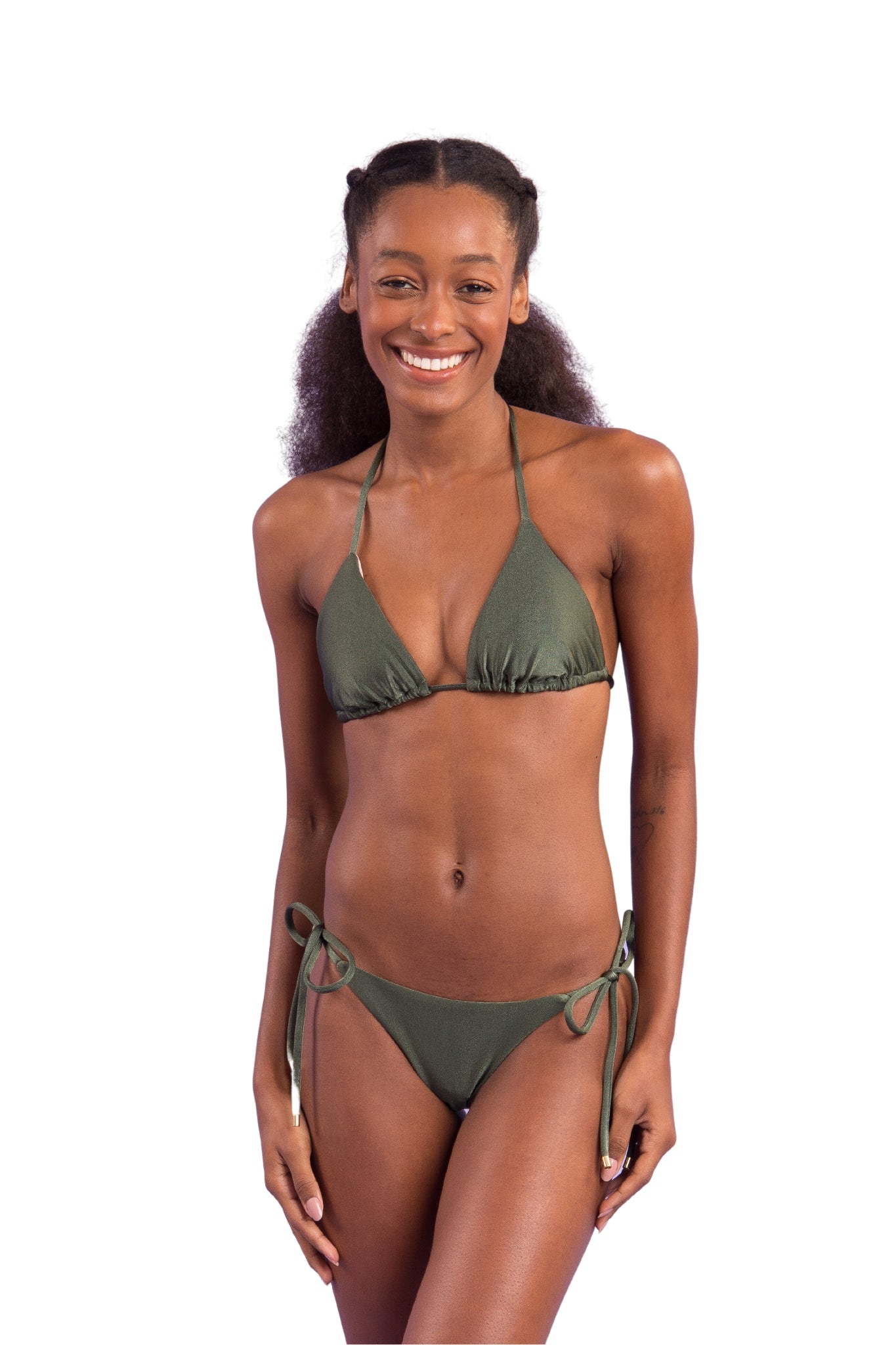 Model Front: Rio De Sol Bottom Bottom Shimmer-Croco Cheeky-Tie