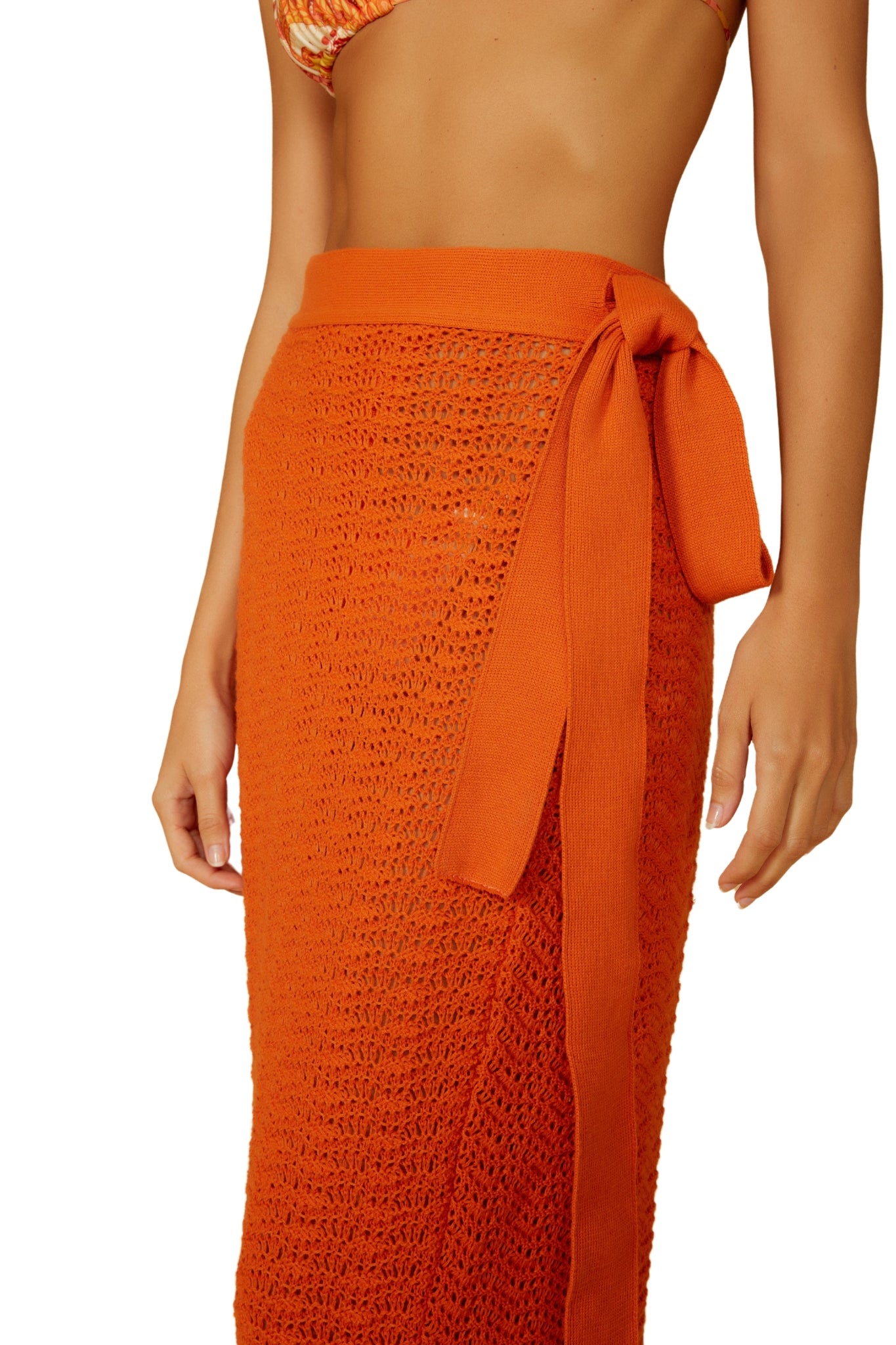 Image 06: Blueman Beach Skirt Laranja-Tricot Saia