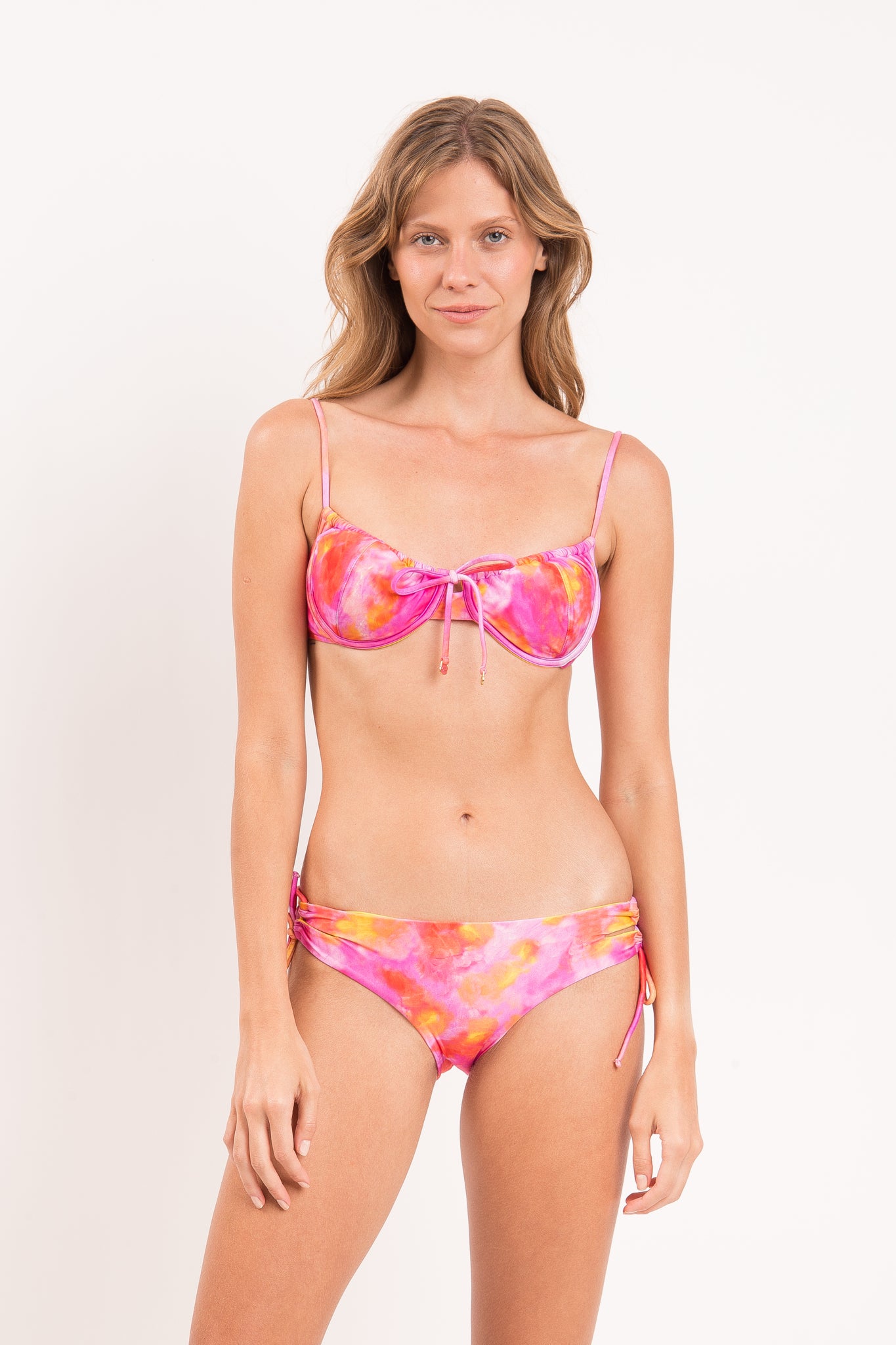 Model Front: Rio De Sol Top Top Joyful Balconet-Tie