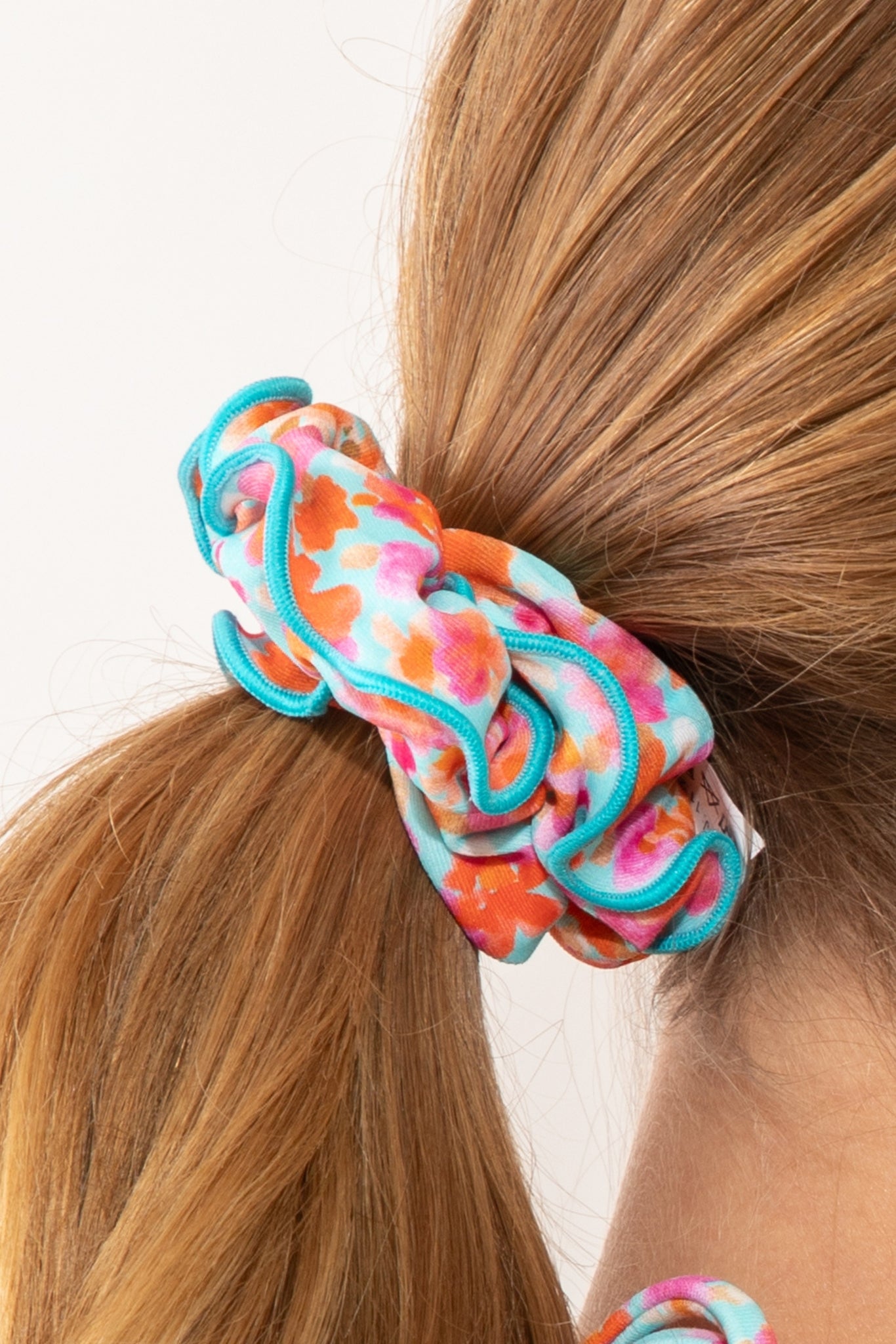 Image 04: Rio De Sol Hair Accessory Ditsy-Sky Scrunchie