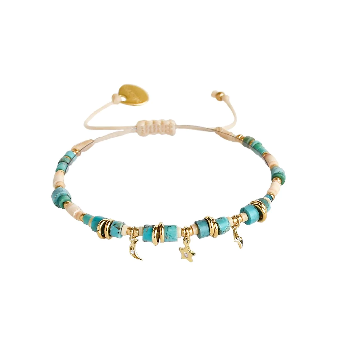 Model Front: Mishky Bracelet Charmy Turquoise B-Be-Xs-10401