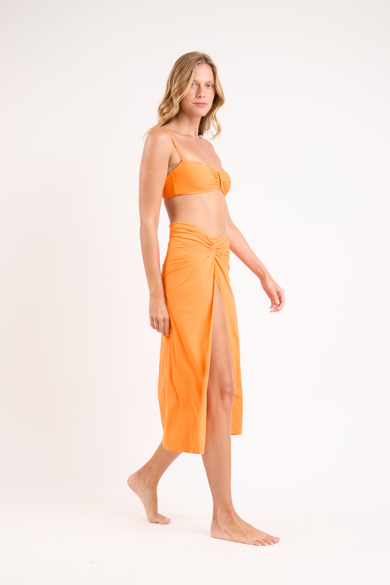 Image 02: Rio De Sol Beach Skirt Bio-Laranjada Long Skirt Knot