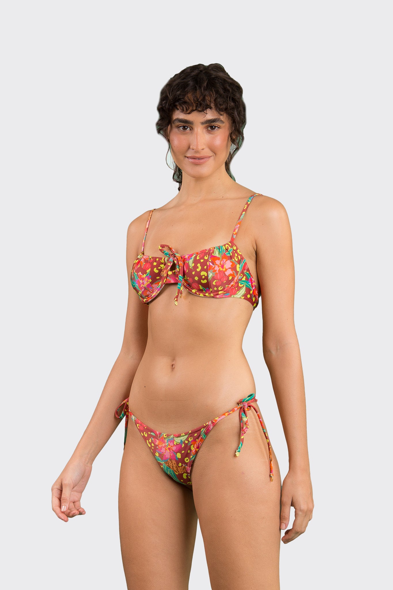 Image 04: Rio De Sol Set Set Tropics Balconet-Tie Lacinho