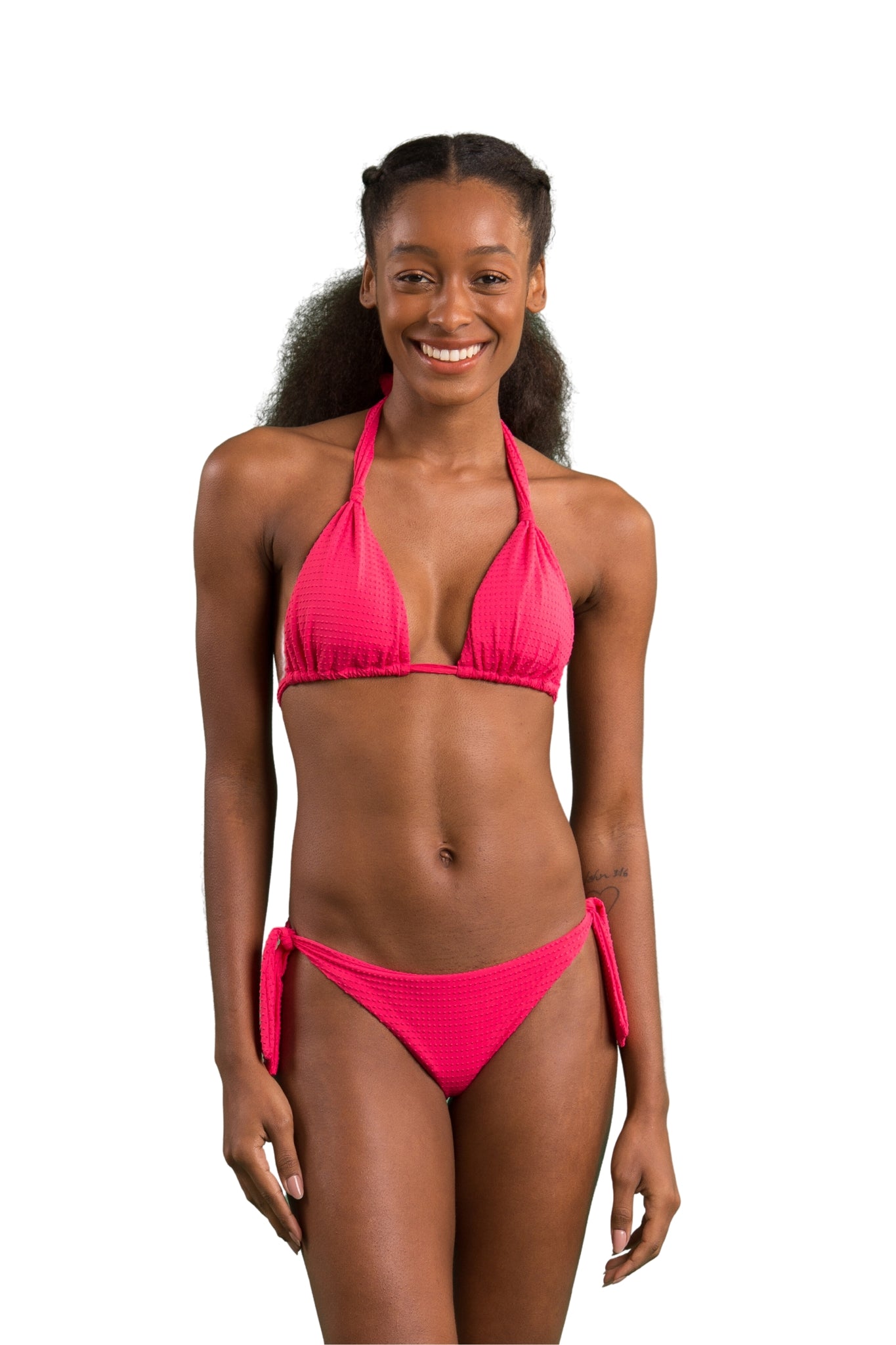 Model Front: Rio De Sol Top Top Dots-Virtual-Pink Mel