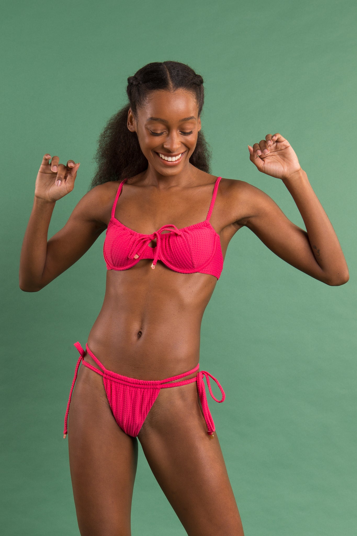 Image 12: Rio De Sol Set Set Dots-Virtual-Pink Balconet-Tie Pipa