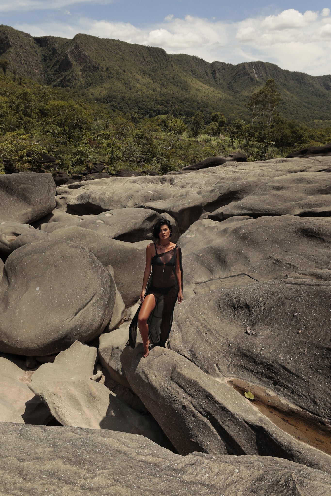 Image 03: Lua Morena Maxi Dresses Preto Transparent Dress