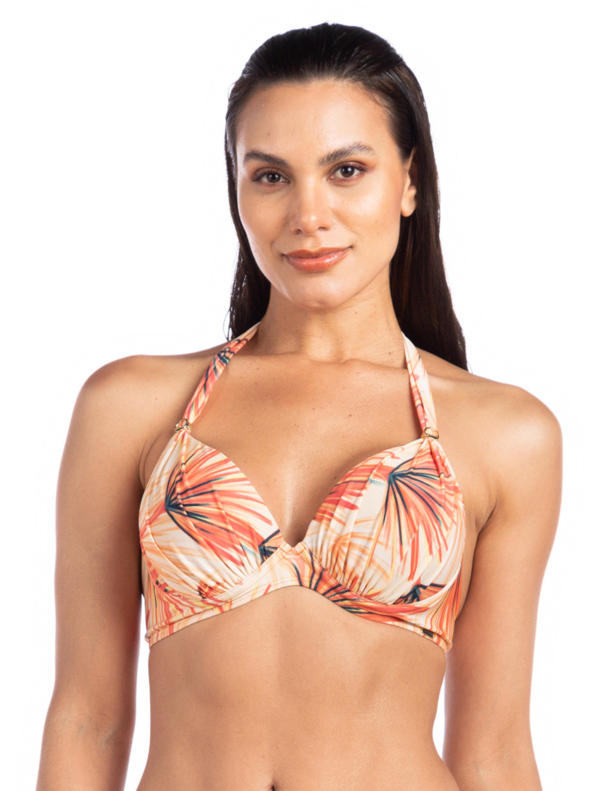 Model Front: La Playa Top Top Franzido Caliandra