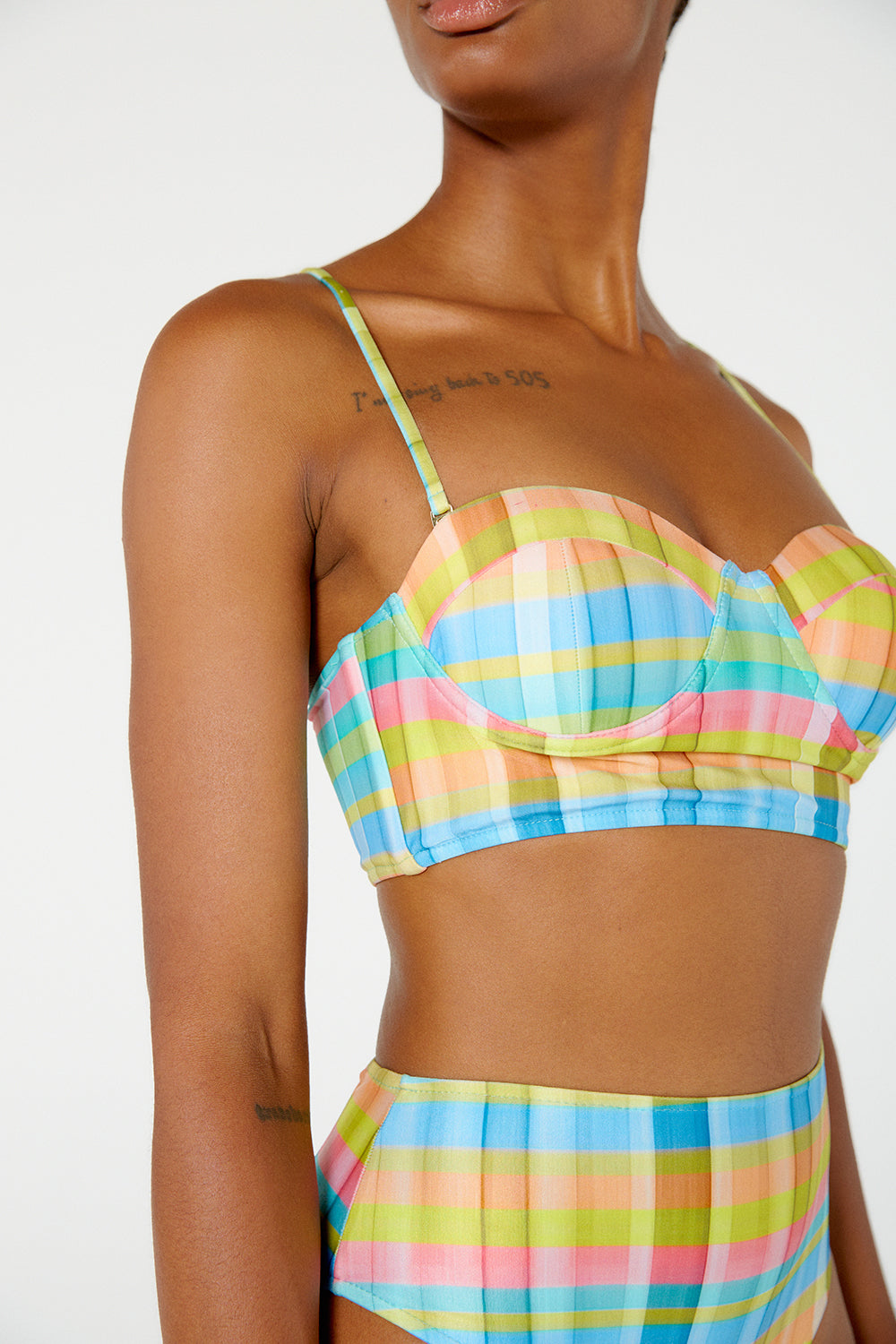 Image 08: Blueman Two Piece Swimwear Laise Hot Xadrez Candy