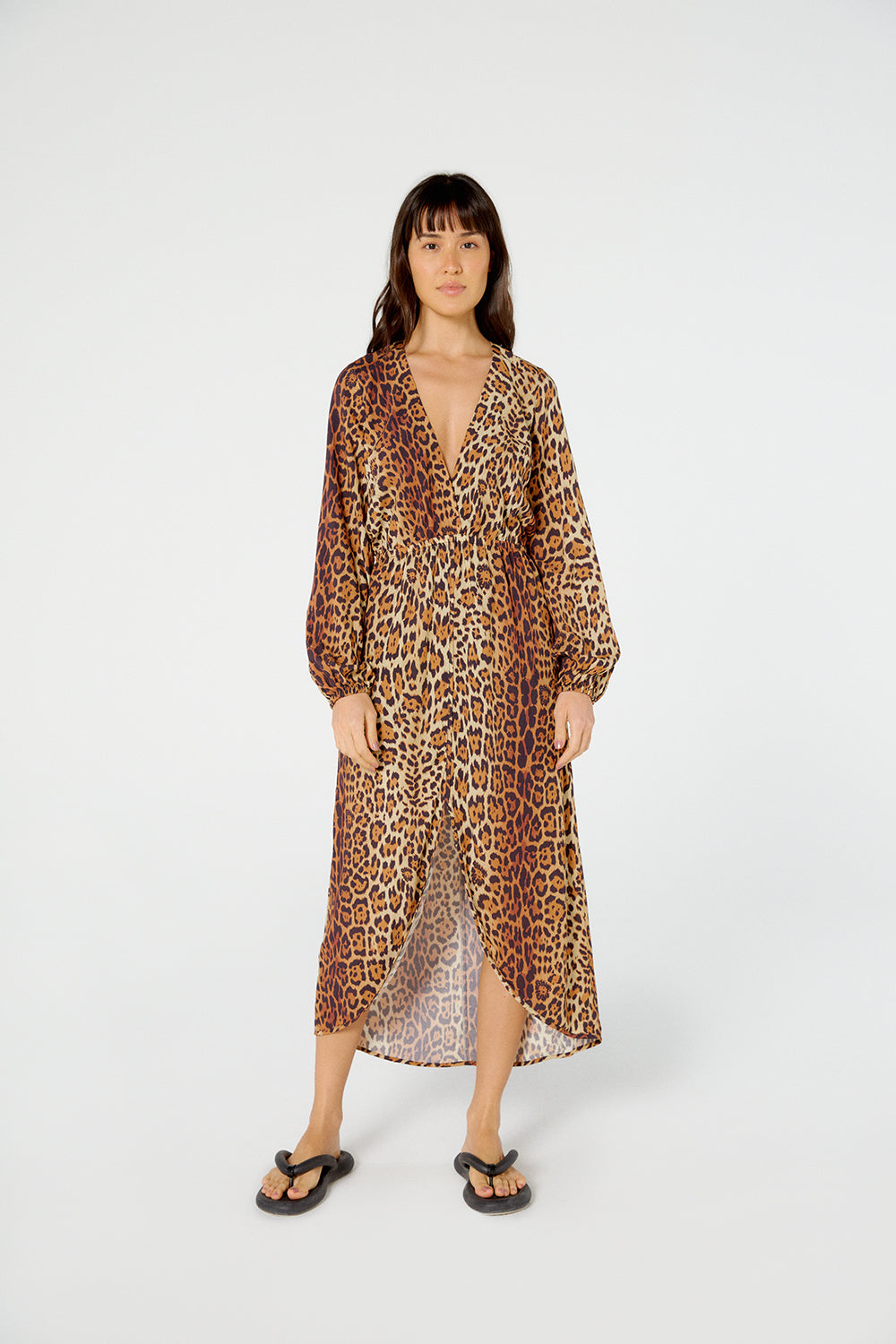 Image 06: Blueman Maxi Dresses Vestido Midi Manga Vivian Pintada