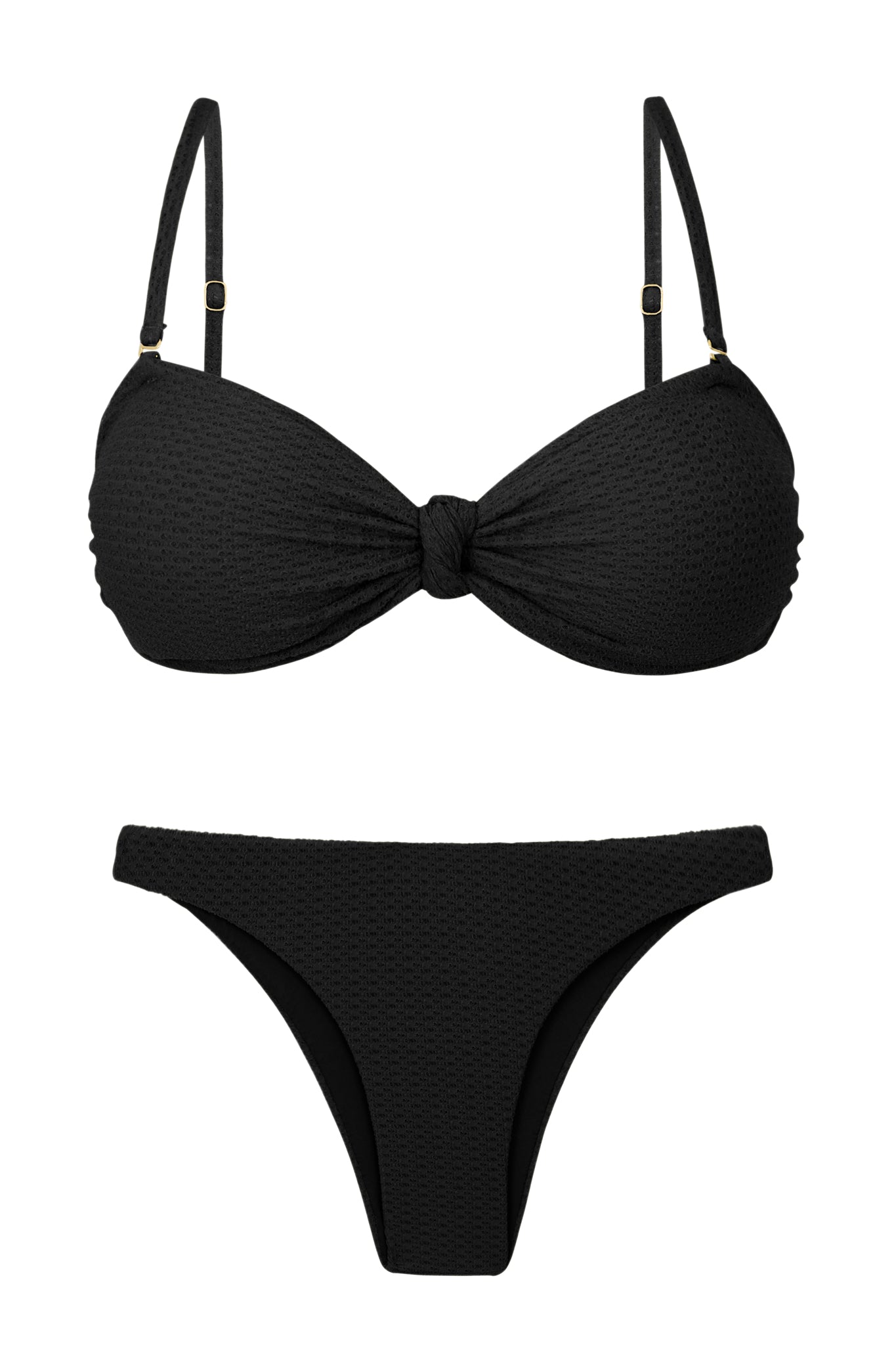 Product Front: Rio De Sol Set Set Bora-Black Bandeau-Joy Leblon