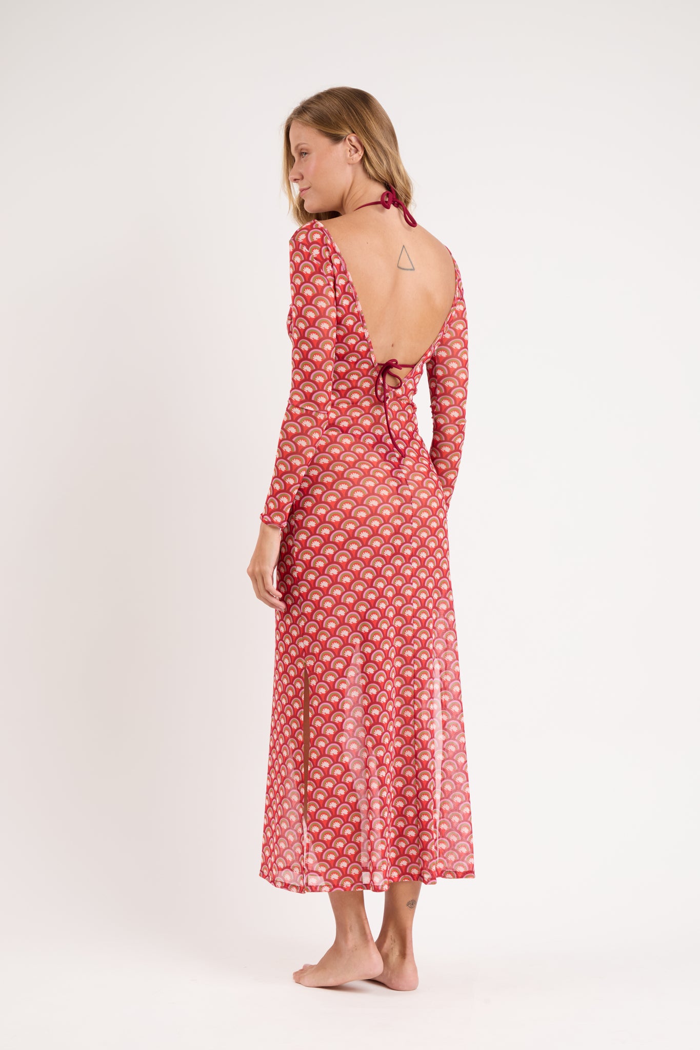 Model Back: Rio De Sol Maxi Dresses Floral-Scales Dress Lucy