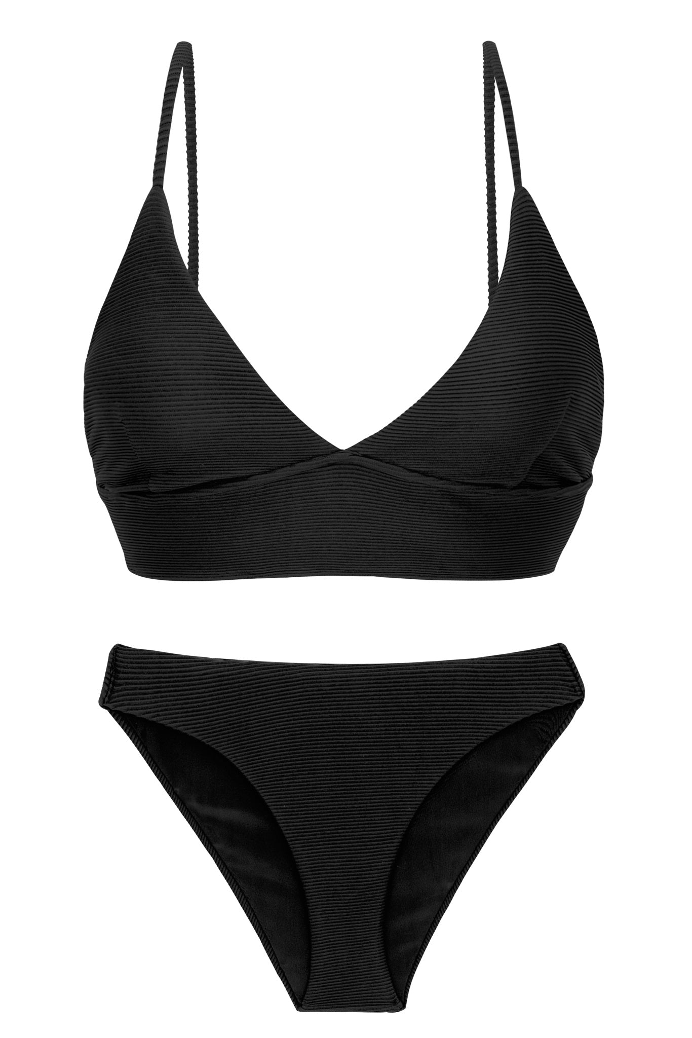 Product Front: Rio De Sol Set Set Cotele-Preto Tri-Tank Comfy