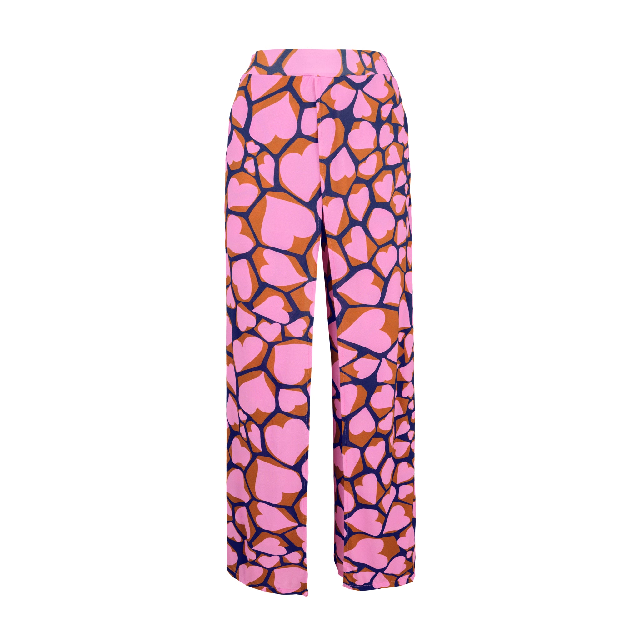Product Front: Rio De Sol Beach Trousers Amore-Pink Wide Pants