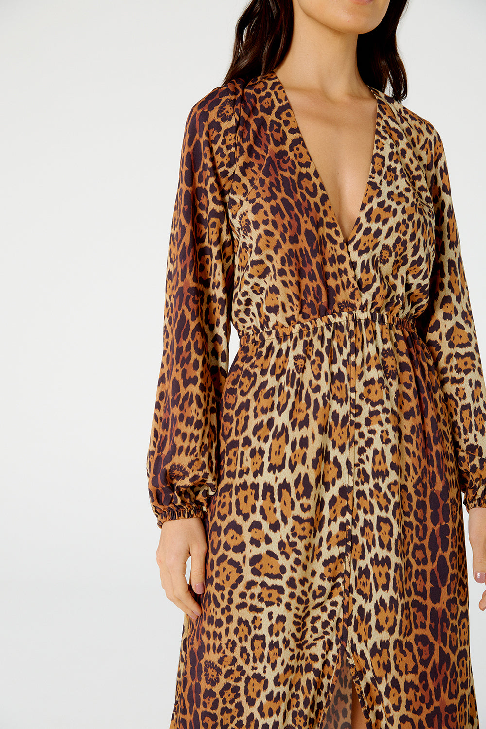 Image 08: Blueman Maxi Dresses Vestido Midi Manga Vivian Pintada