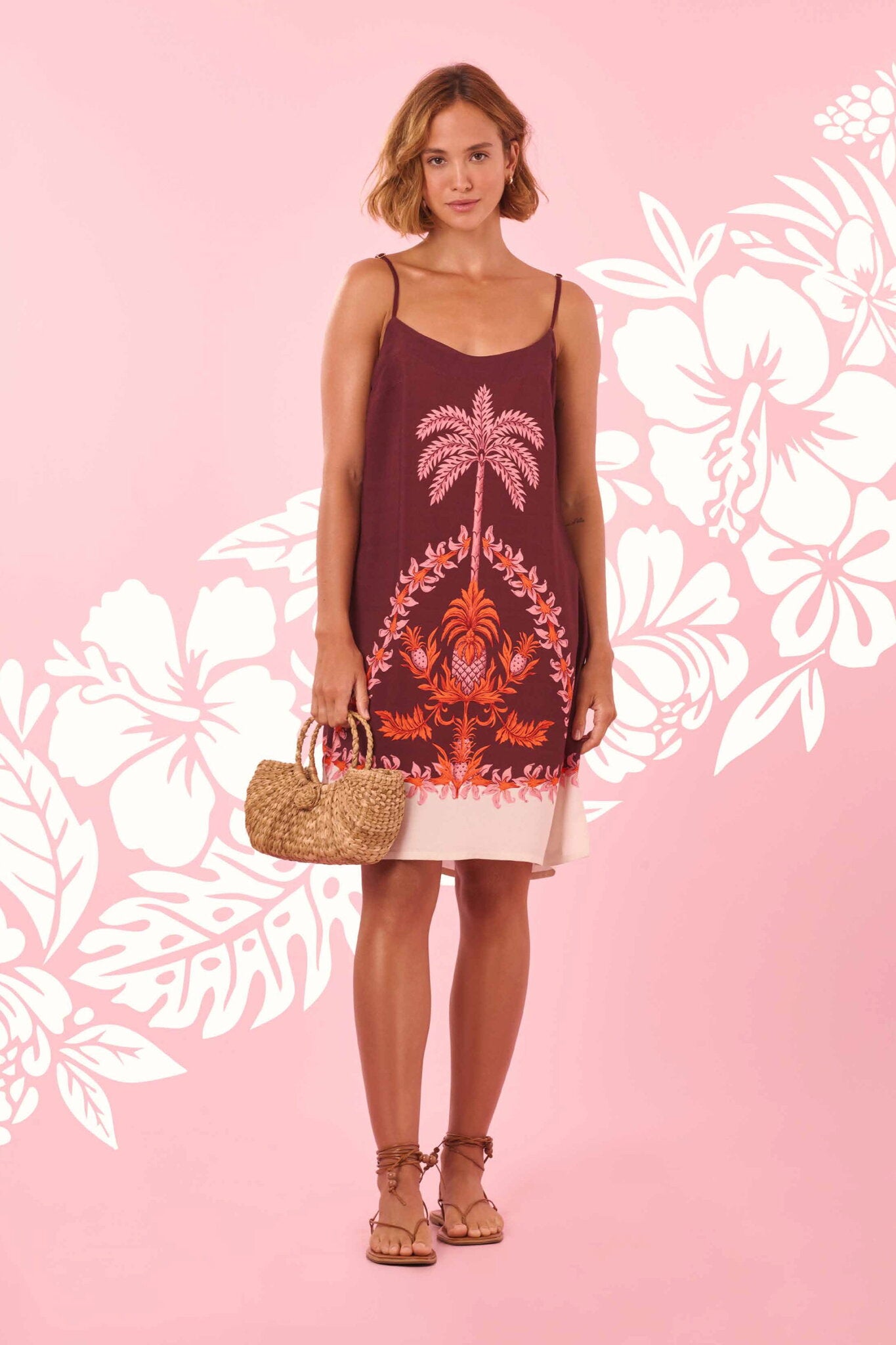 Model Front: Blueman Mini Dress Mikaela Cult Flower