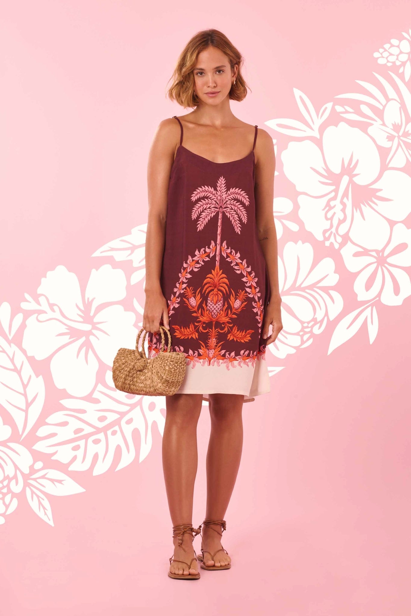 Model Front: Blueman Mini Dress Mikaela Cult Flower