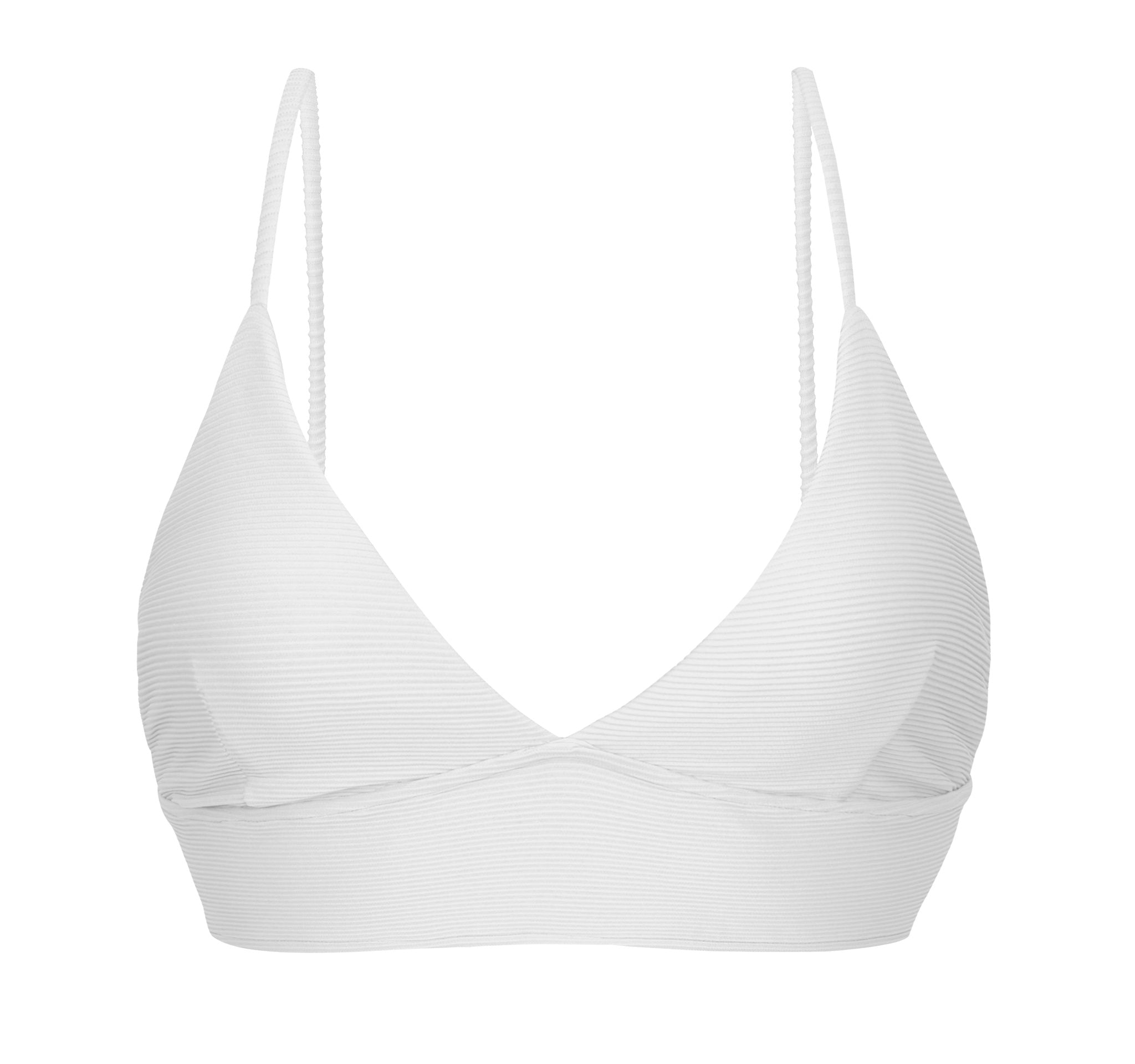 Product Front: Rio De Sol Top Top Cotele-Branco Tri-Tank
