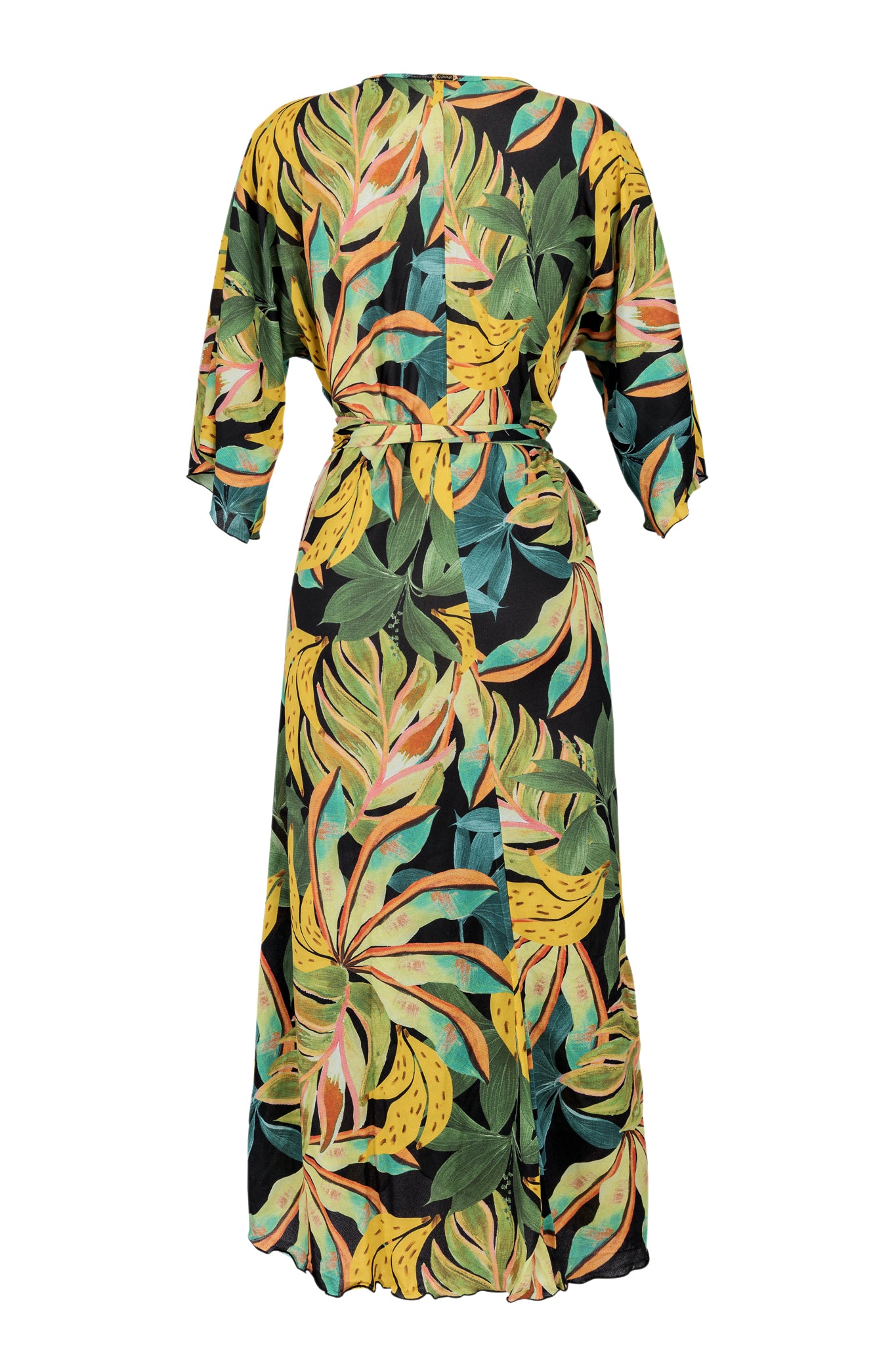 Product Back: La Playa Maxi Dresses Longo Borboleta Tropicool Preto