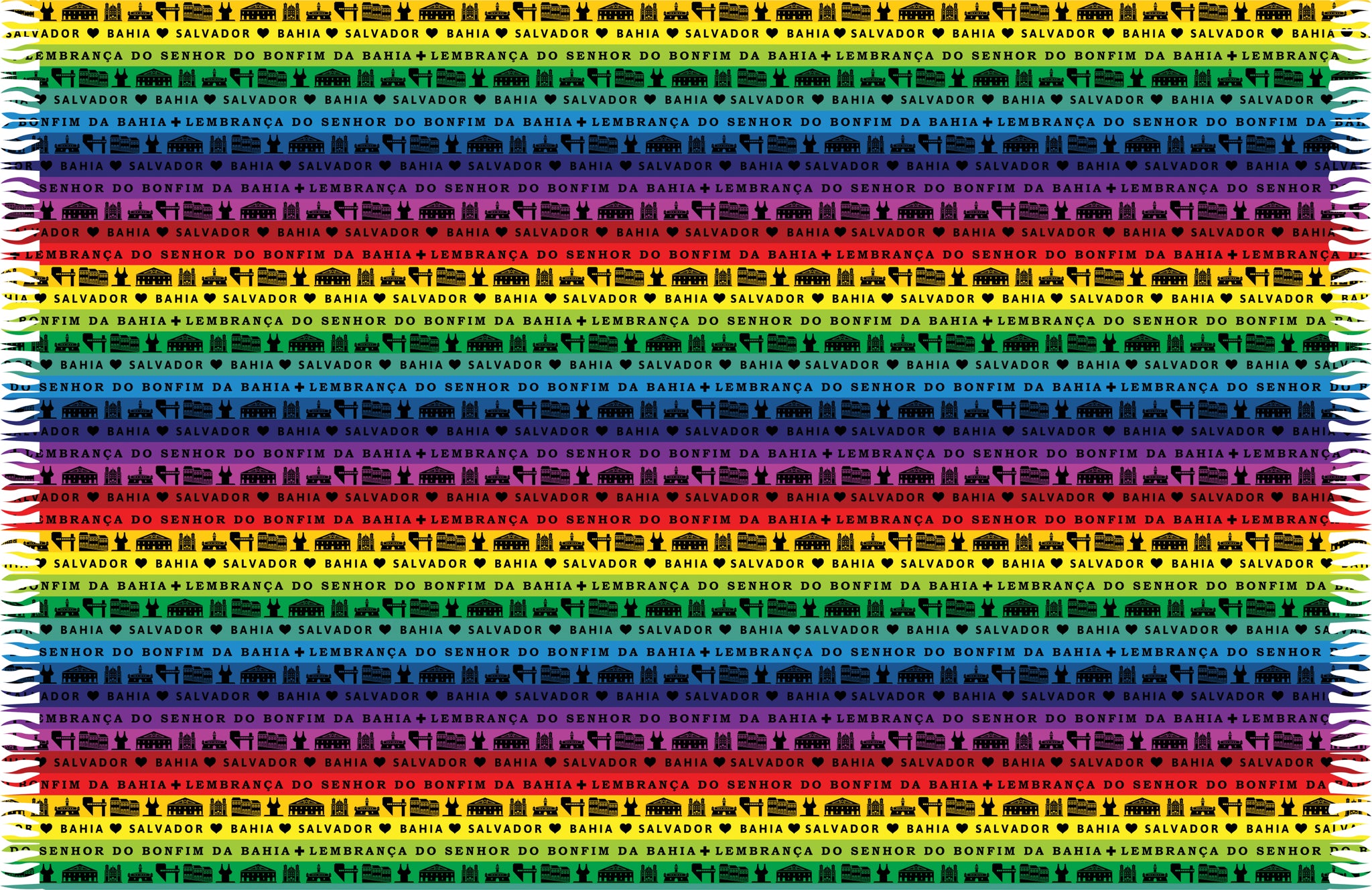 Product Front: Bali Blue Pareo Fitinha Salvador Rainbow