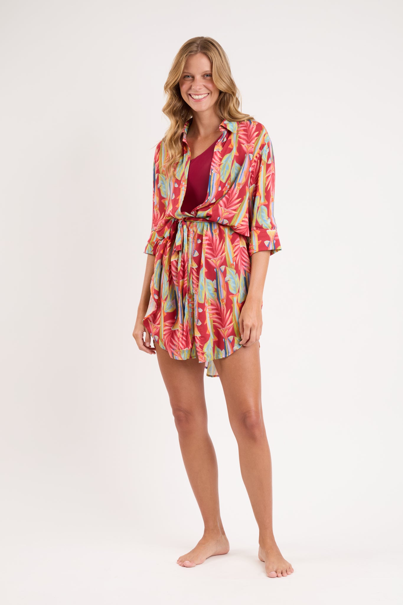 Image 07: Rio De Sol Shirtdress Sea-Bloom Chemise Gabriele