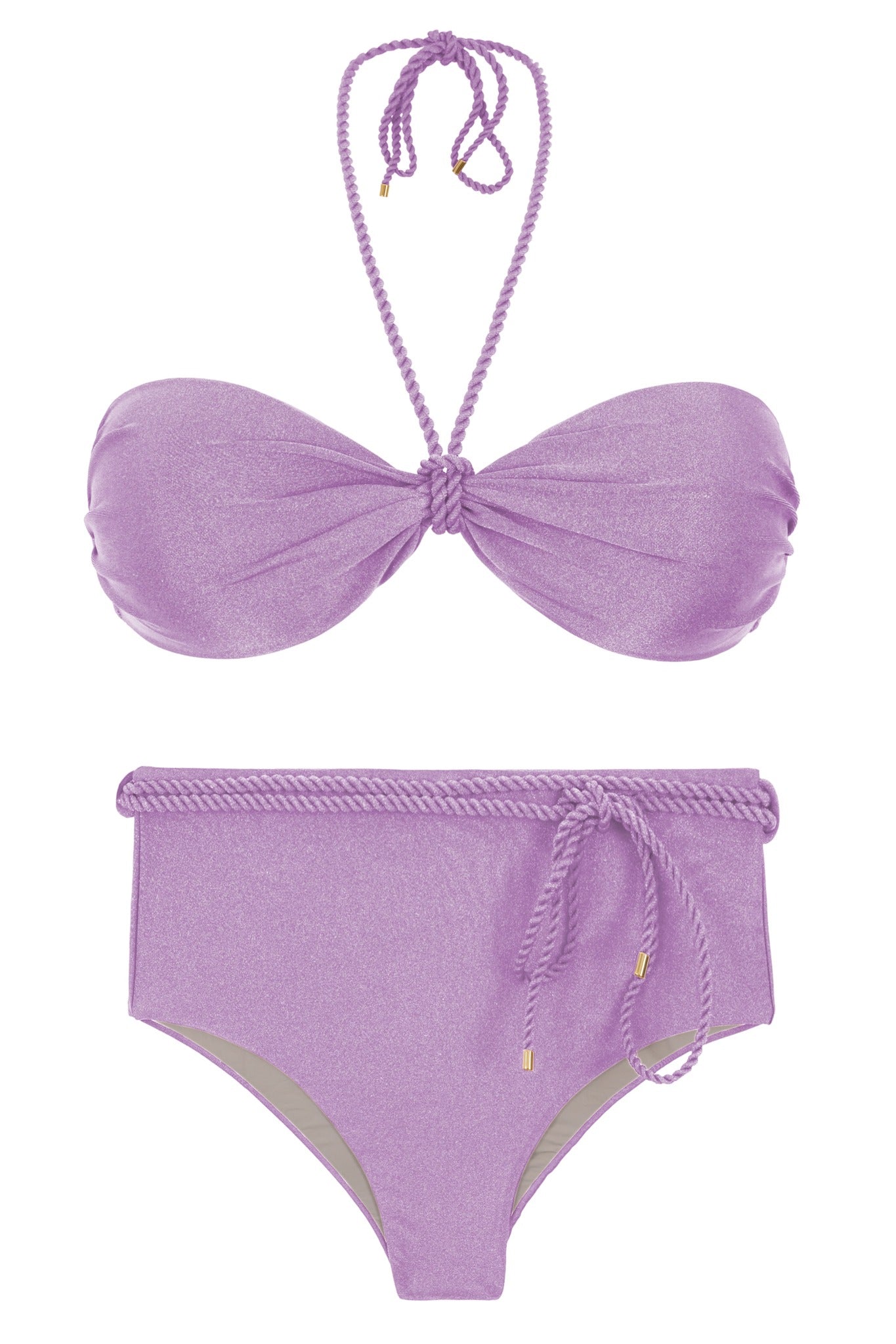 Product Front: Rio De Sol Set Set Shimmer-Harmonia Twist Belted-High-Waist