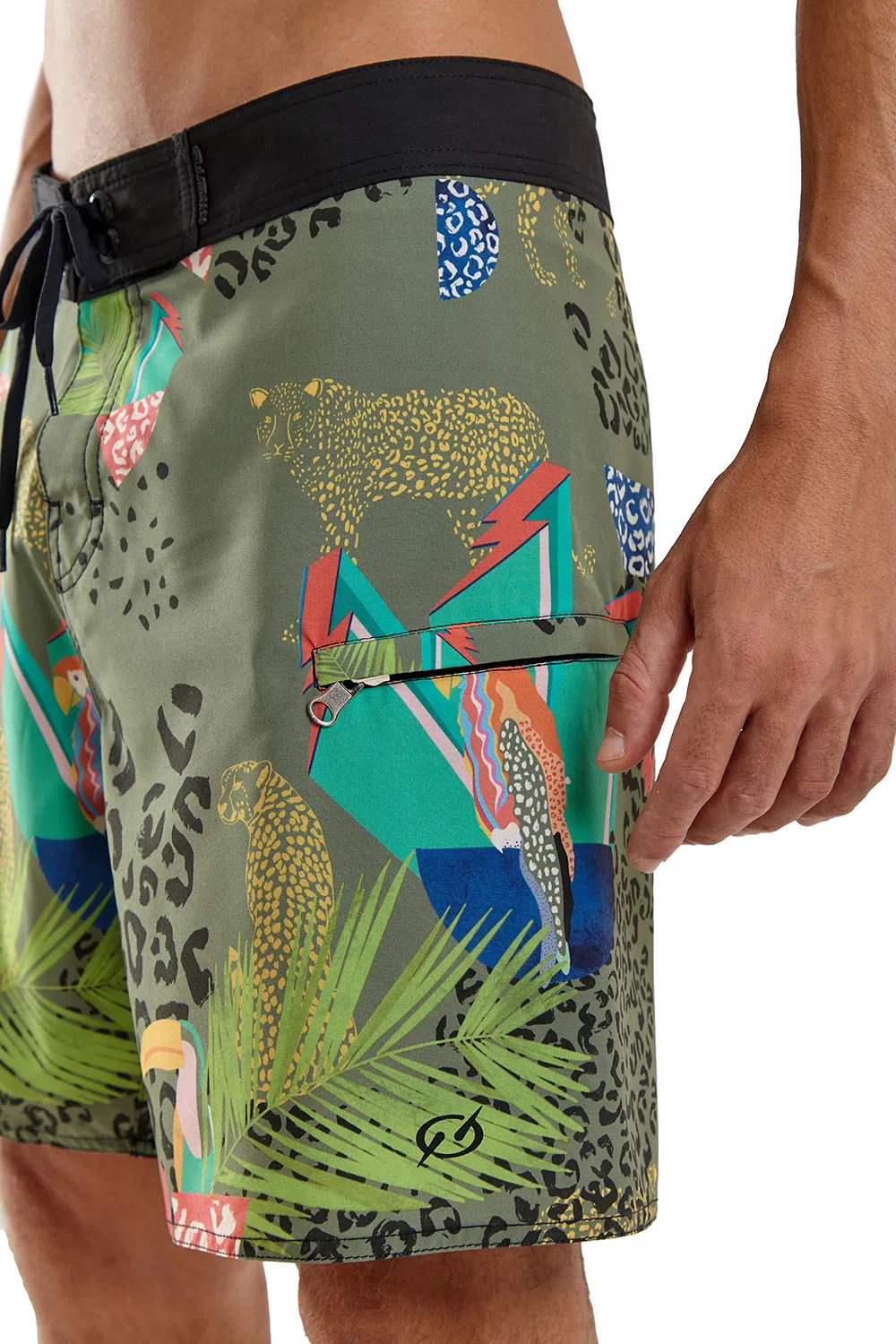 Image 04: Blueman Boardshorts Bermuda Midi Pkt Praia Florestinha Verde