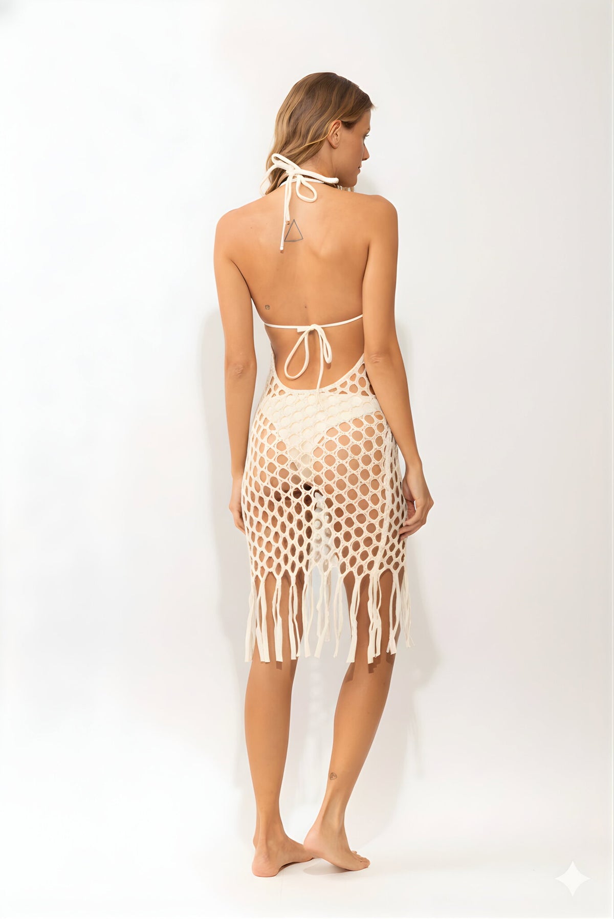 Model Back: Rio De Sol Midi Dresses Offwhite Serena Dress