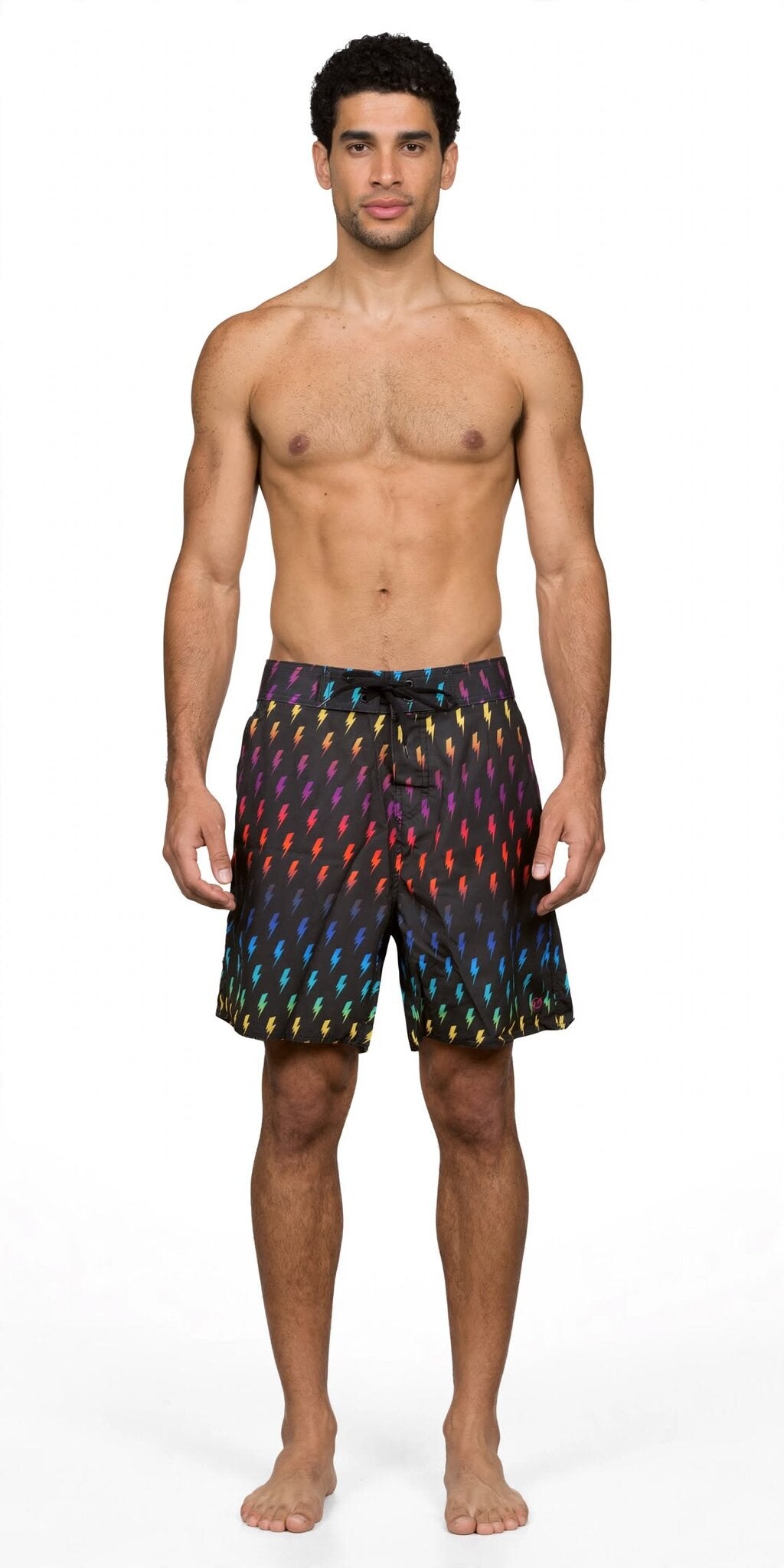 Model Front: Blueman Boardshorts Bermuda Midi Raios Degrade