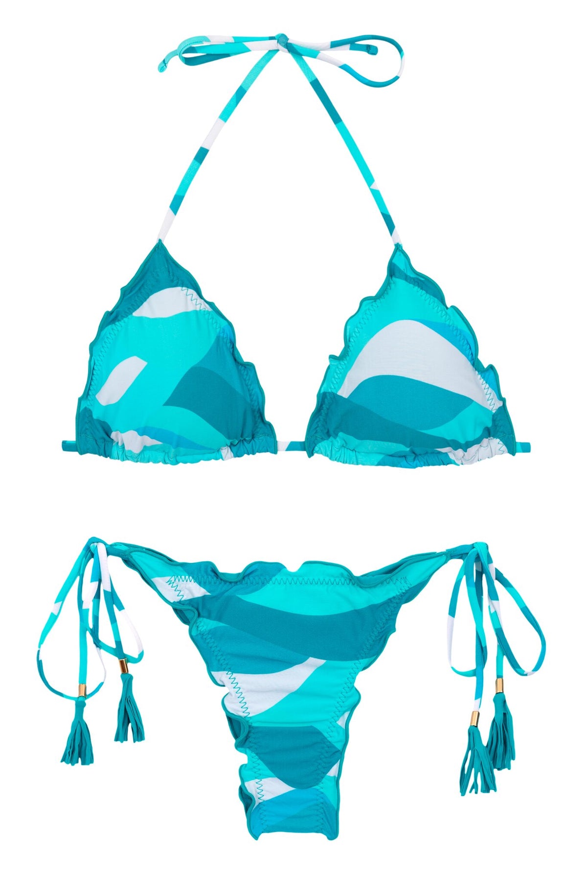 Product Front: Rio De Sol Two Piece Swimwear Set Mayaguana Frufru-Fio