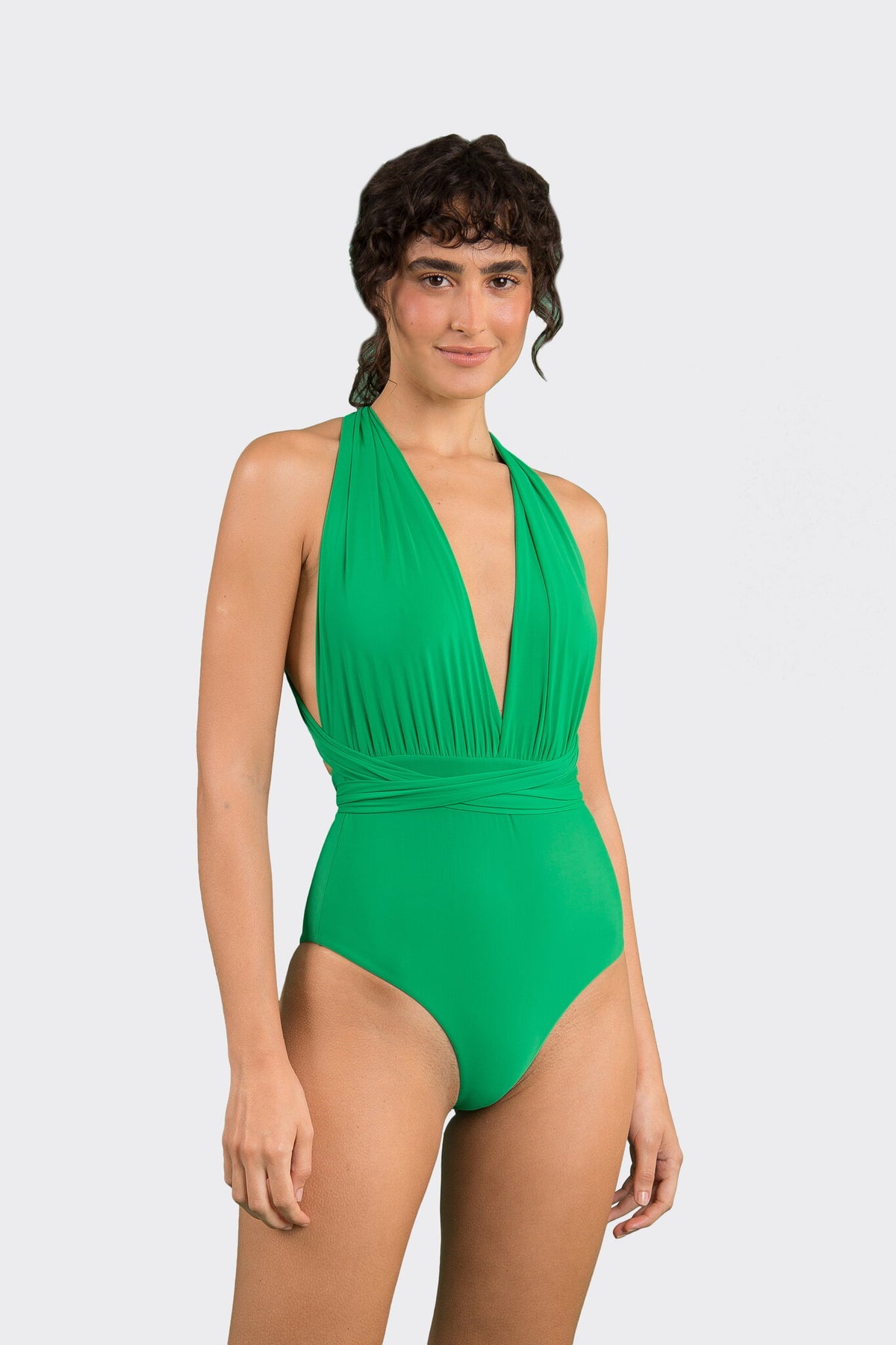 Model Front: Rio De Sol One Piece Swimsuits Tambourine Marina