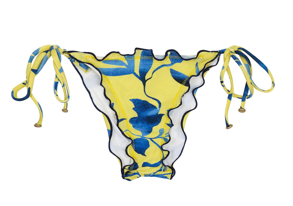 Product Front: Rio De Sol Bikini Bottoms Bottom Lemon Flower Frufru