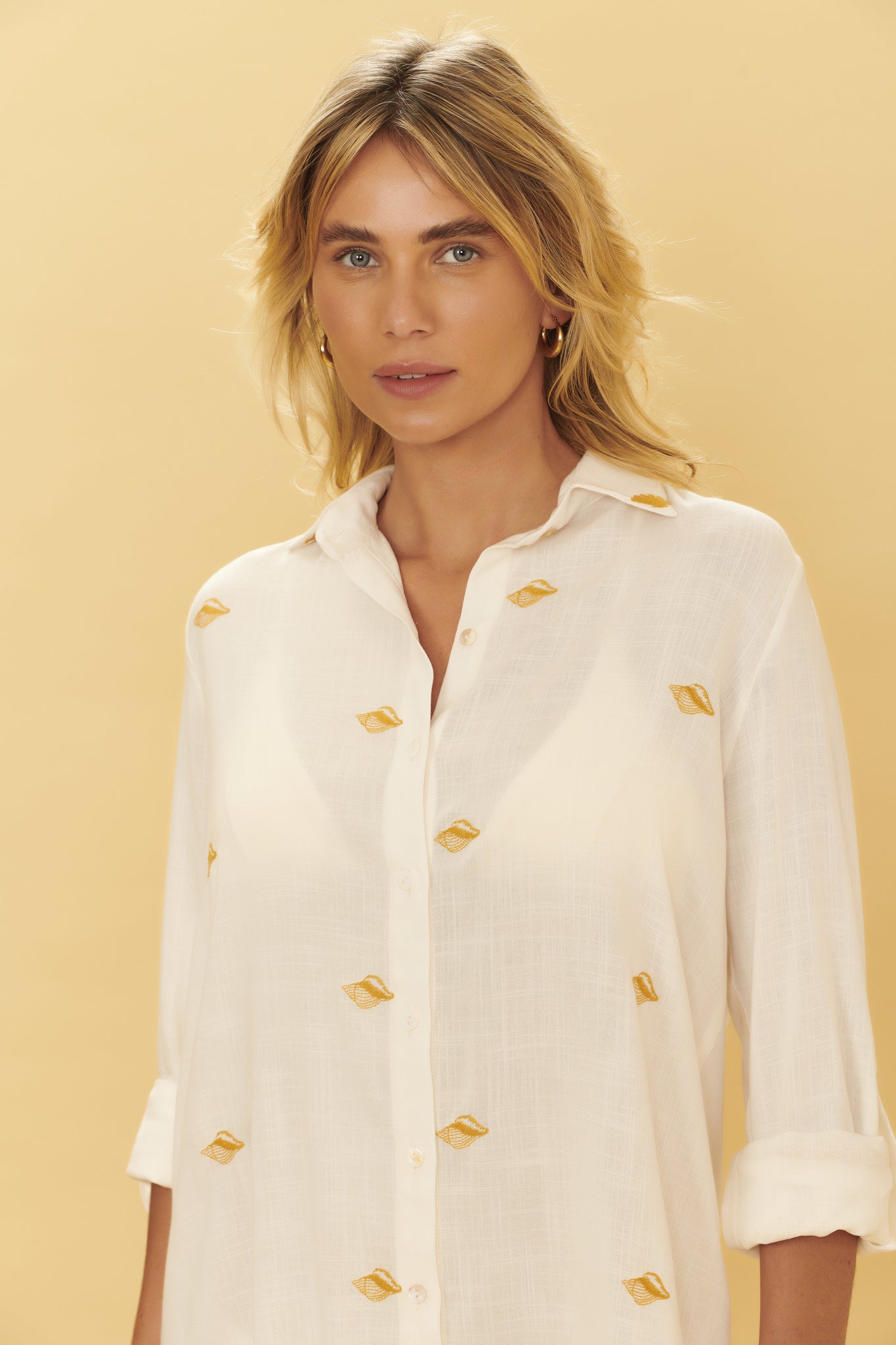 Image 02: Blueman Kaftans / Conver Ups Longsleeve Shirt Offwhite
