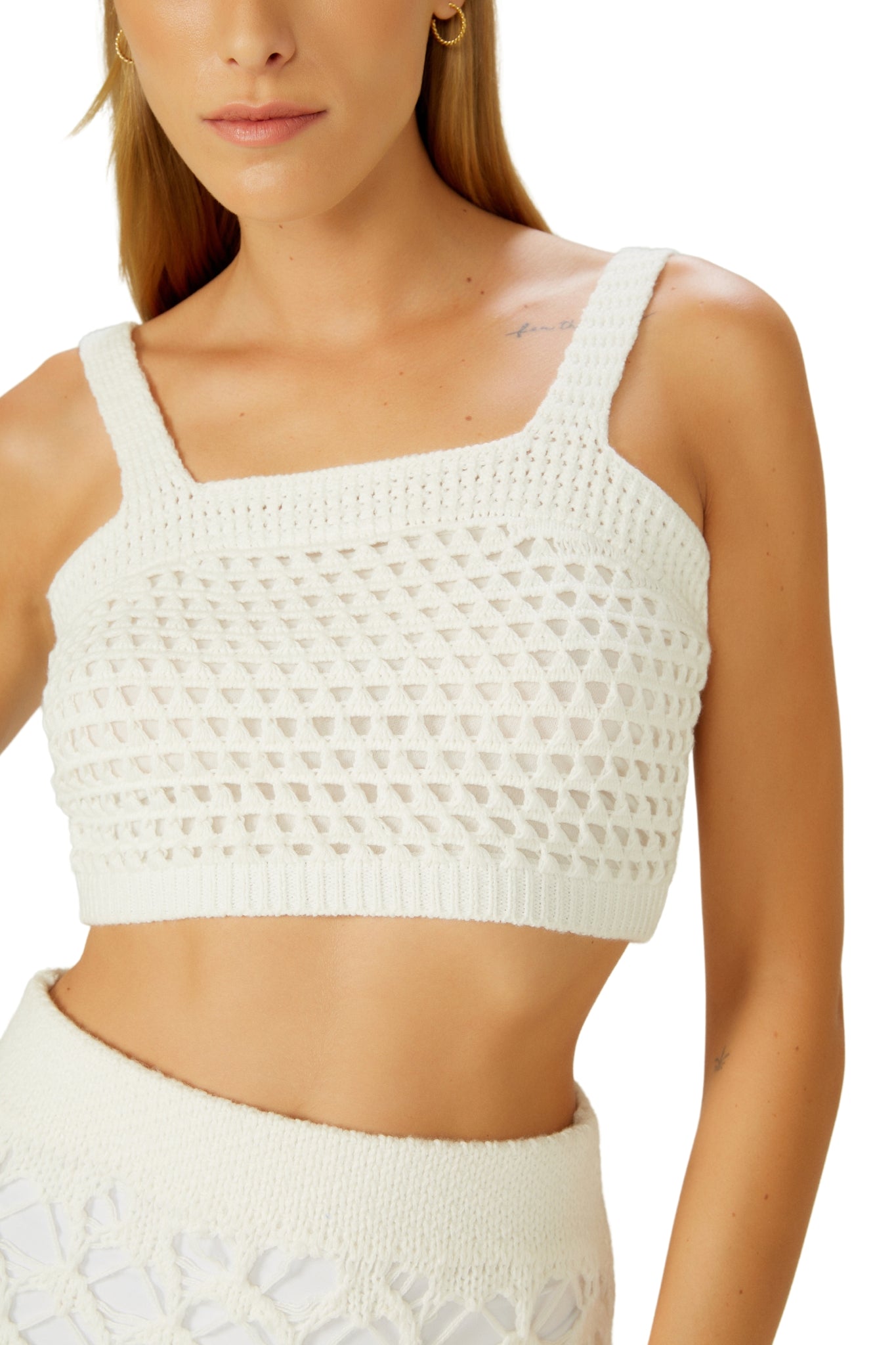 Image 06: Blueman Beach Top Off-White Top-Tricot