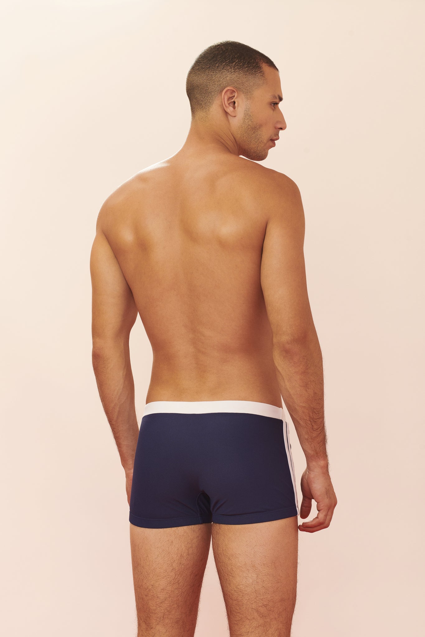 Model Back: Blueman Sunga / Boxer Sunga New Berlim Bicolor Azul-Marinho