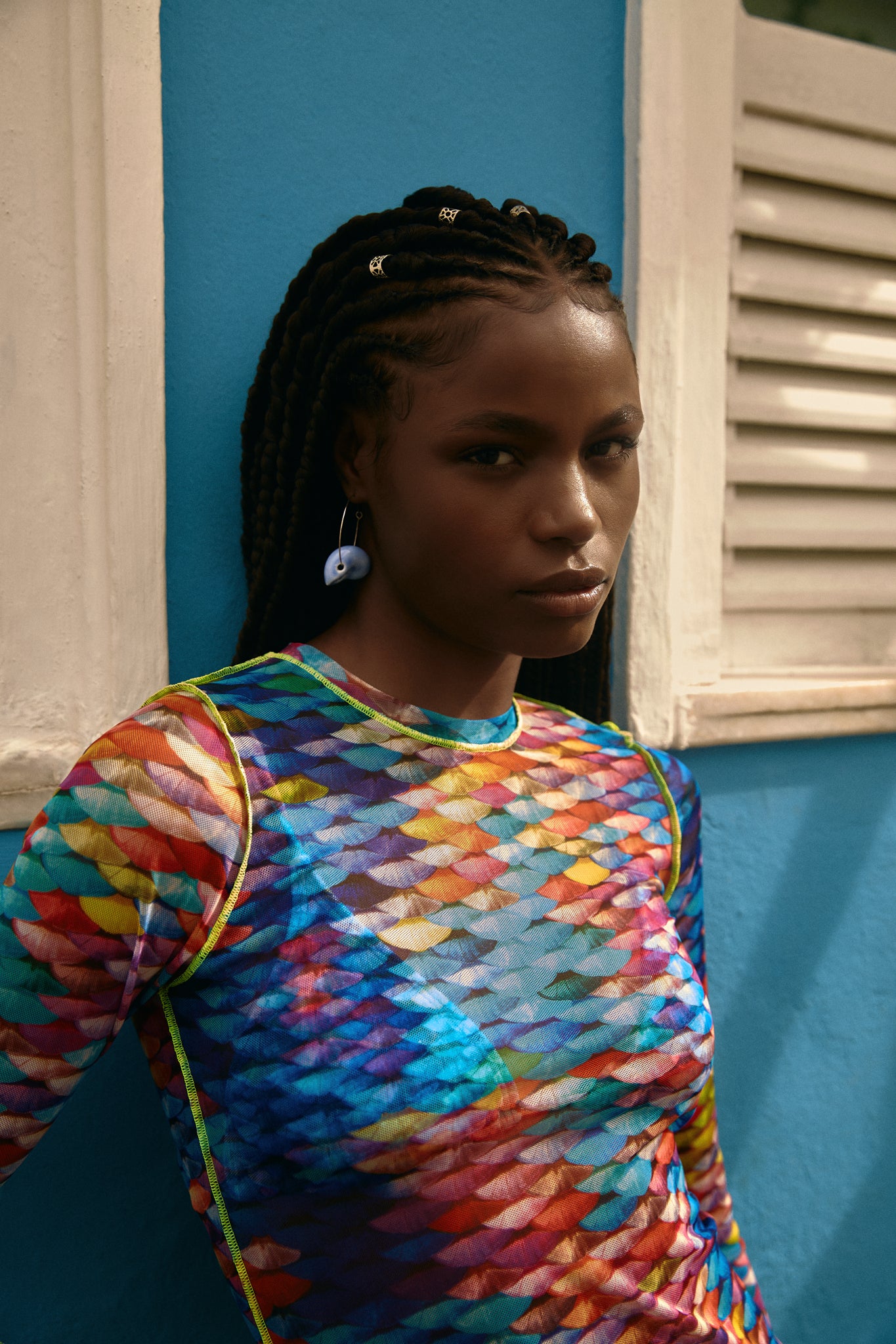 Image 10: Blueman Mini Dress Vestido Tule Manga Longa Escama