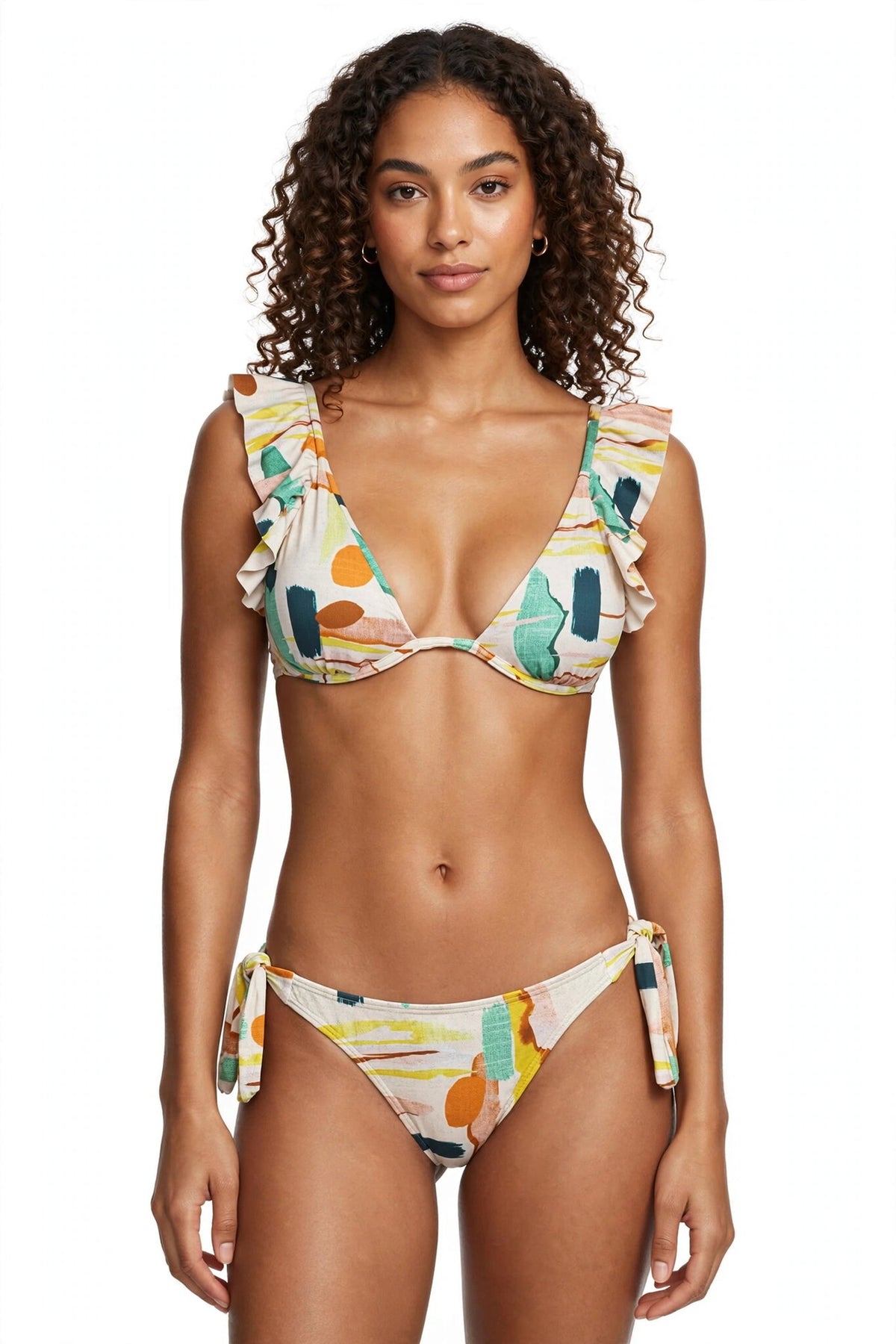 Model Front: La Playa Bikini Bottoms Bottom V Bar Paleta
