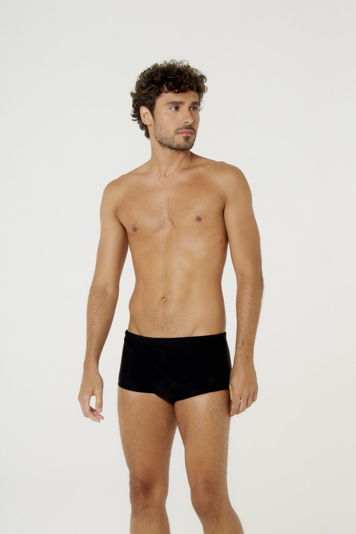 Model Front: Blueman Swim Trunks Sunga Army Lisa Preto V24