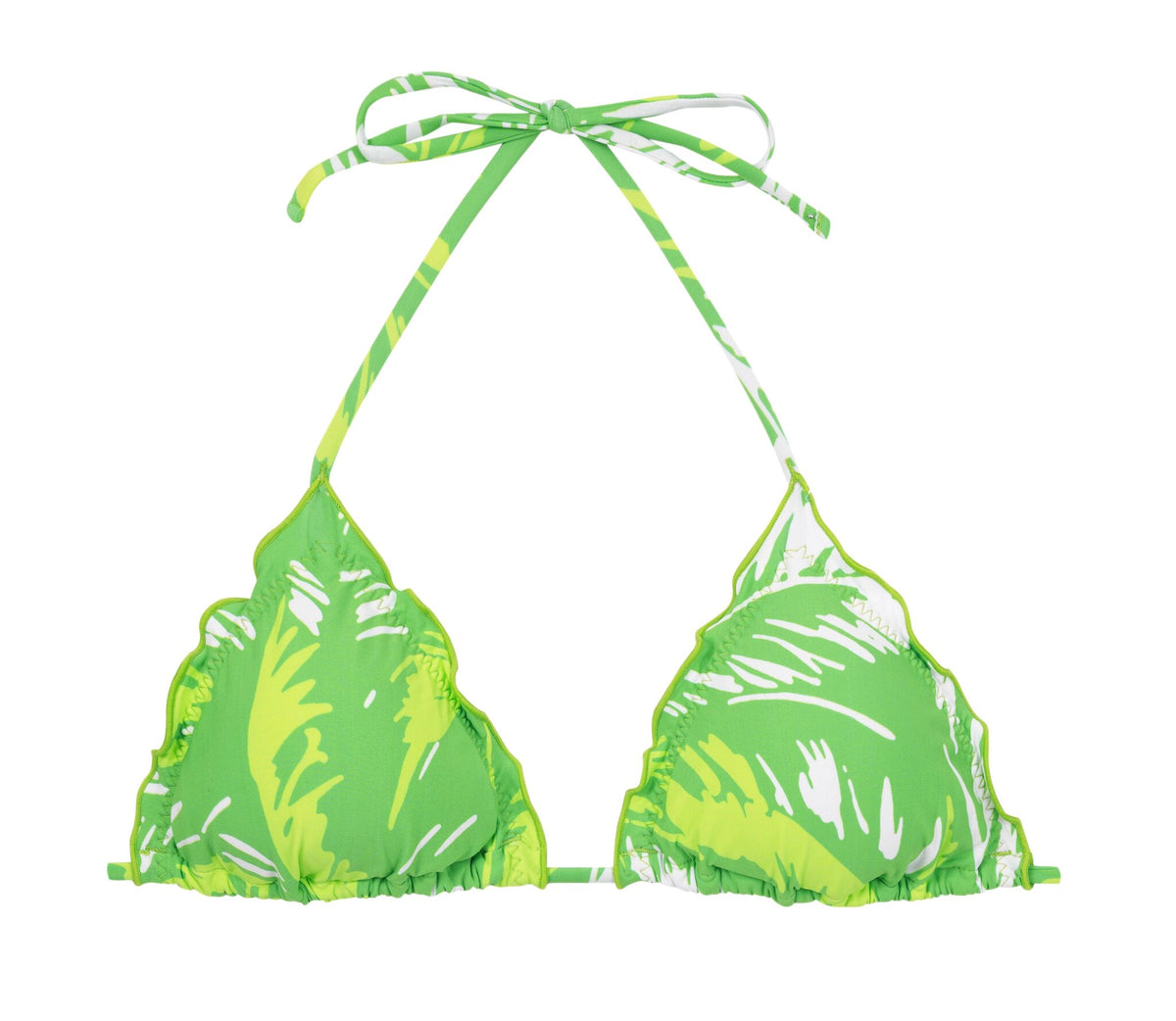 Product Front: Rio De Sol Bikini Tops Top Green-Palms Frufru