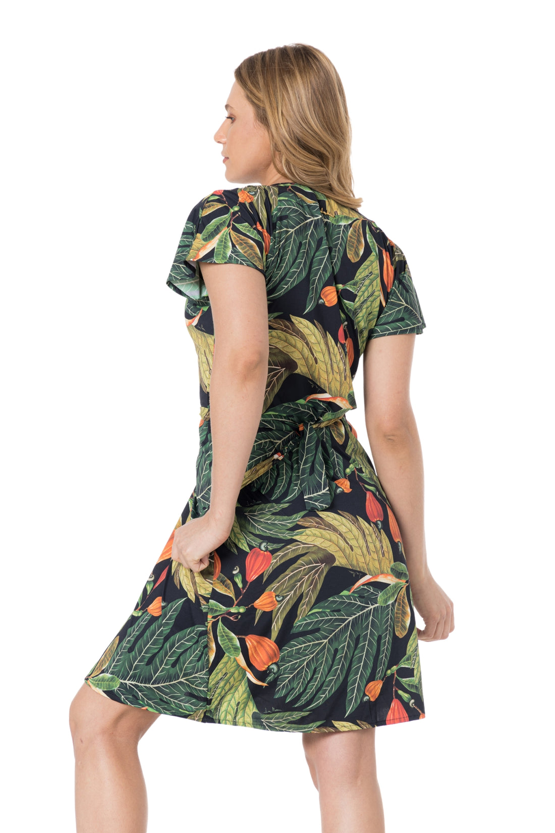 Model Back: Lua Morena Maxi Dresses Kimono Uv Caju