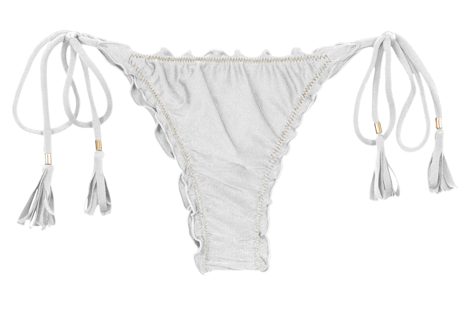 Product Front: Rio De Sol Bottom Bottom Shimmer-White Frufru-Fio
