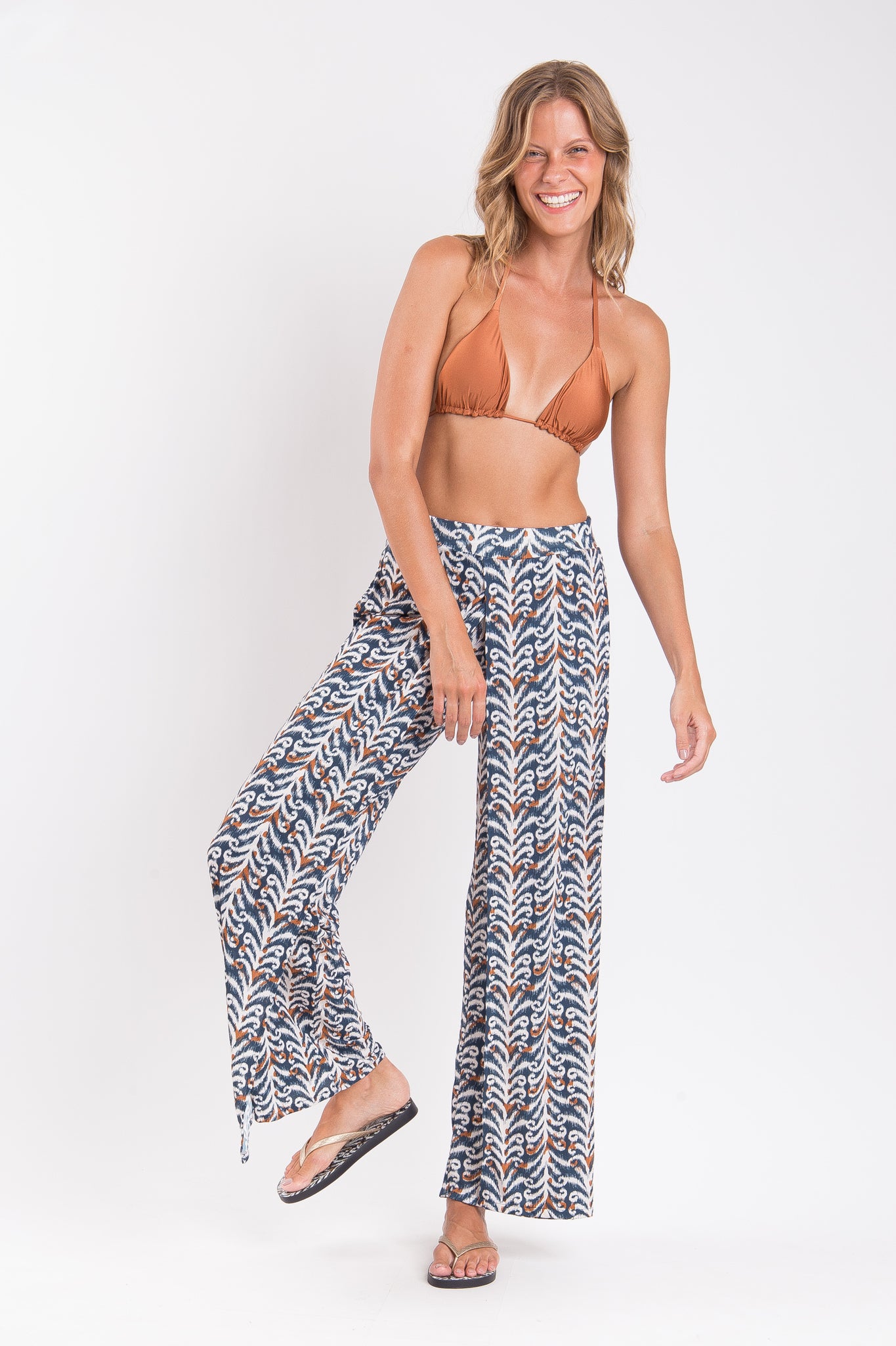 Image 06: Rio De Sol Beach Trousers Ikat Wide Pants