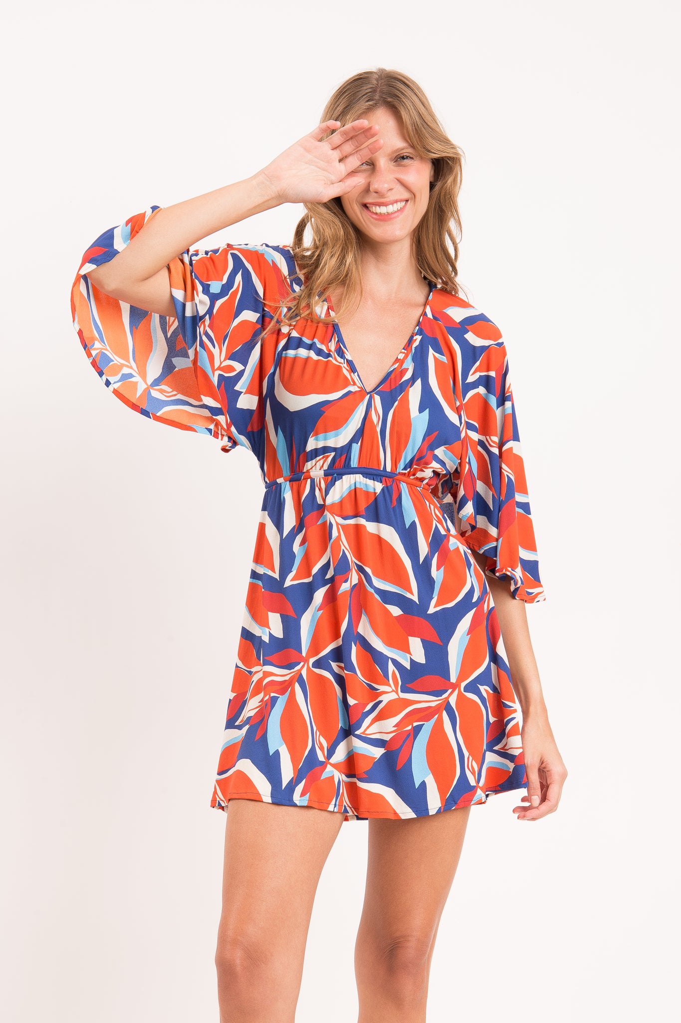 Image 08: Rio De Sol Mini Dress Leaves Mini Dress