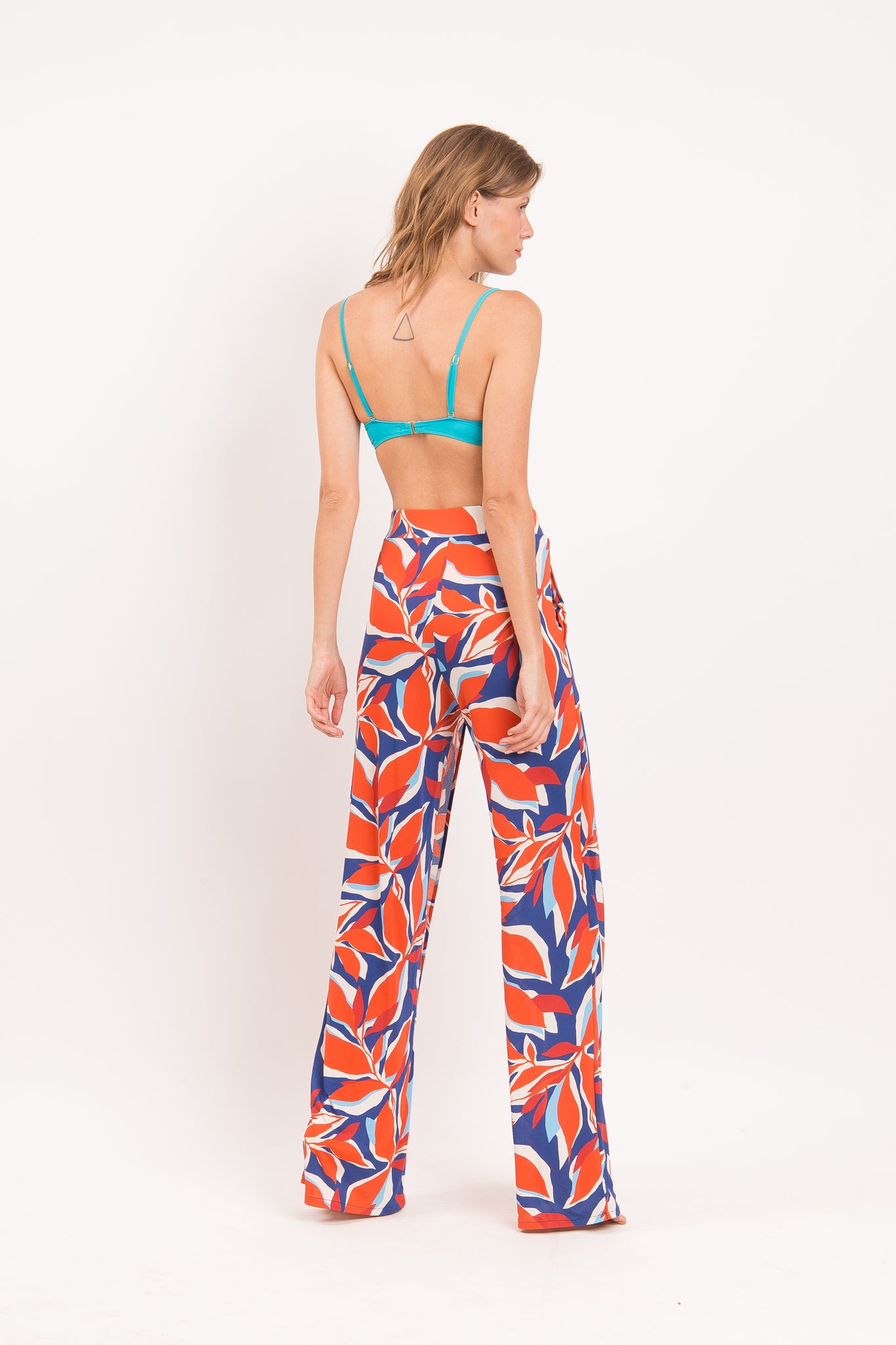 Image 08: Rio De Sol Beach Trousers Leaves Wide Pants