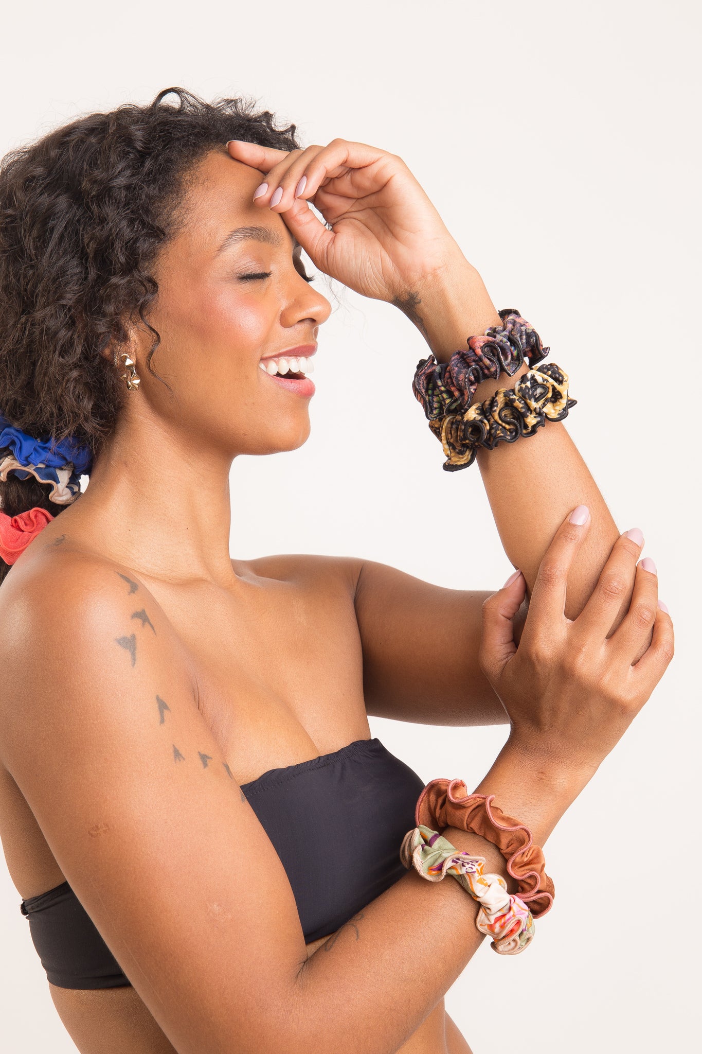 Image 05: Rio De Sol Hair Accessory Nocciola Scrunchie