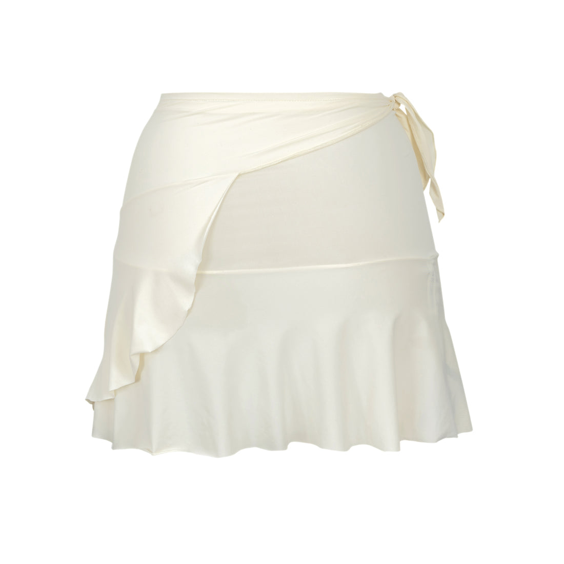 Product Back: Rio De Sol Beach Skirt Off-White Mini Skirt