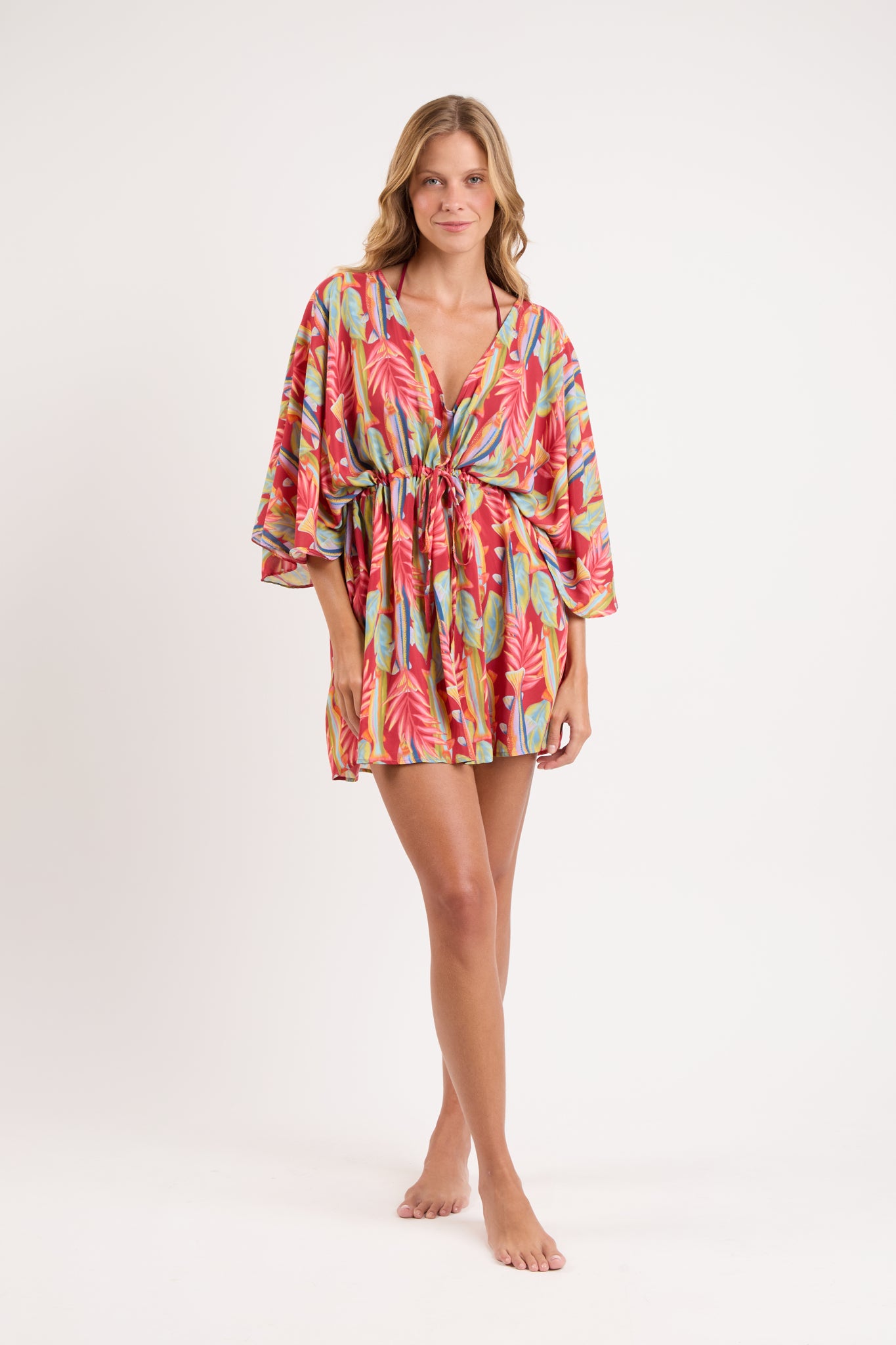 Model Front: Rio De Sol Kaftans / Cover Ups Sea-Bloom Kaftan Bel