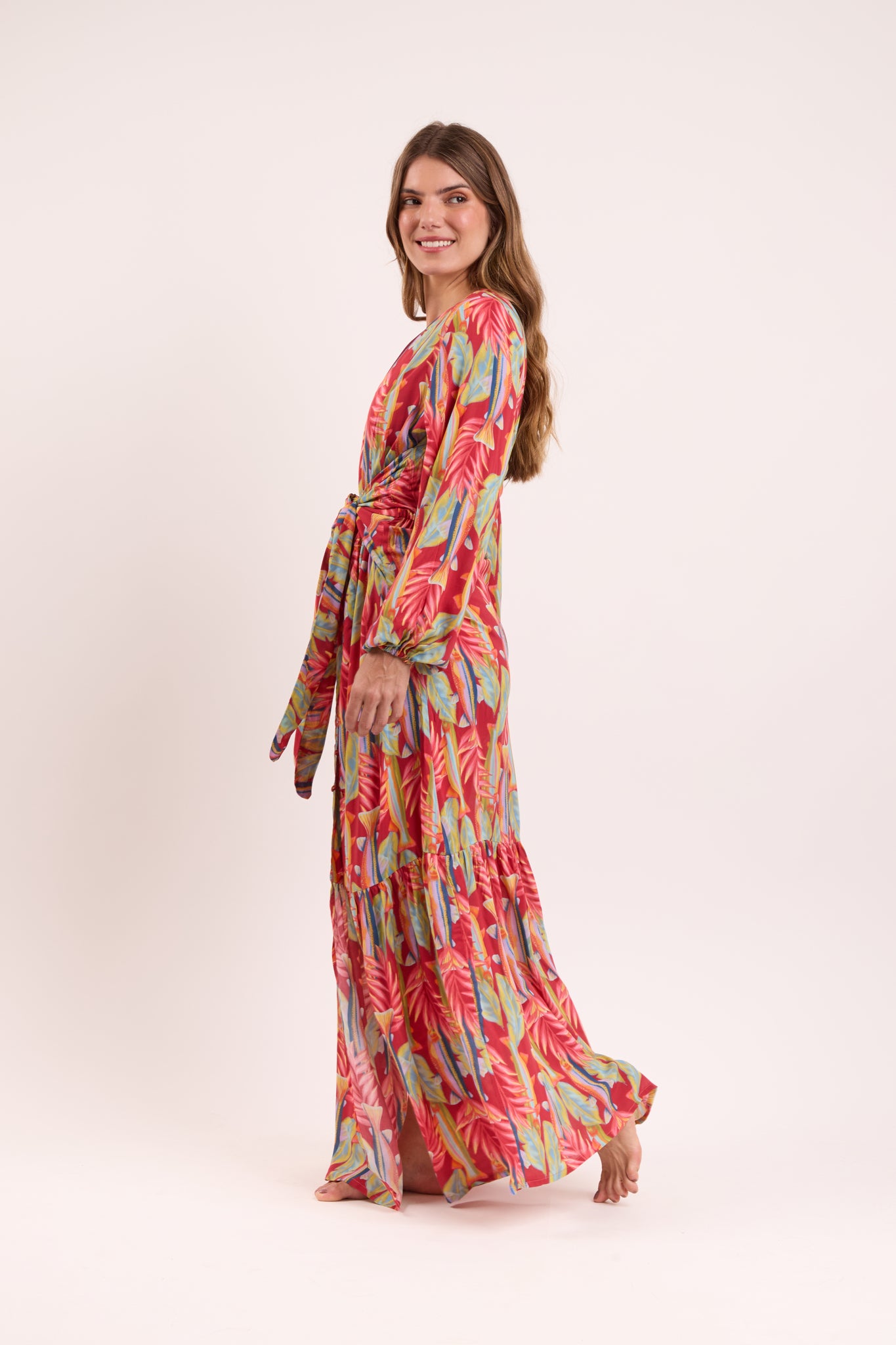 Image 02: Rio De Sol Maxi Dresses Sea-Bloom Long Dress Verona