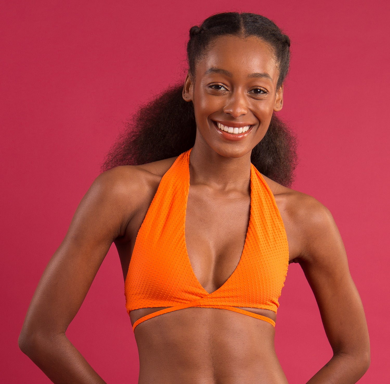 Image 12: Rio De Sol Top Top Dots-Orange Kate